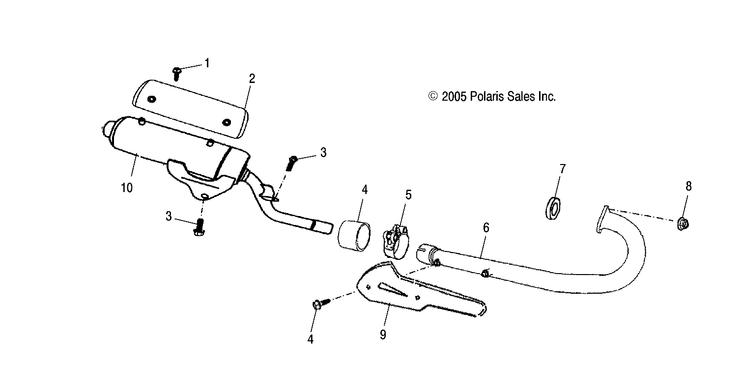 Foto diagrama Polaris que contem a peça 0452585