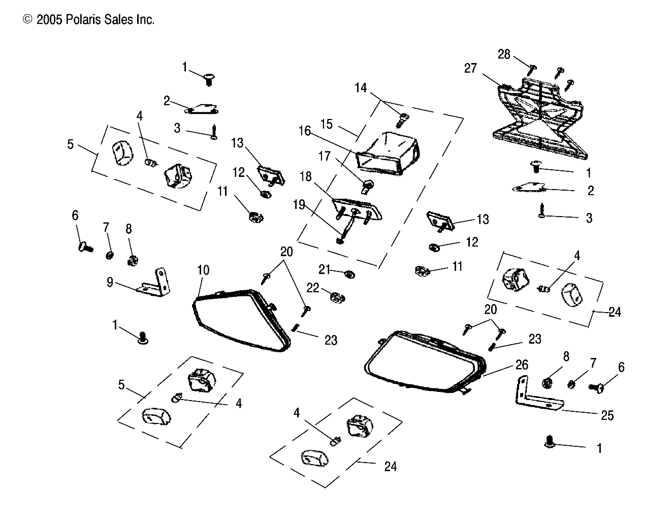 Foto diagrama Polaris que contem a peça 0453303