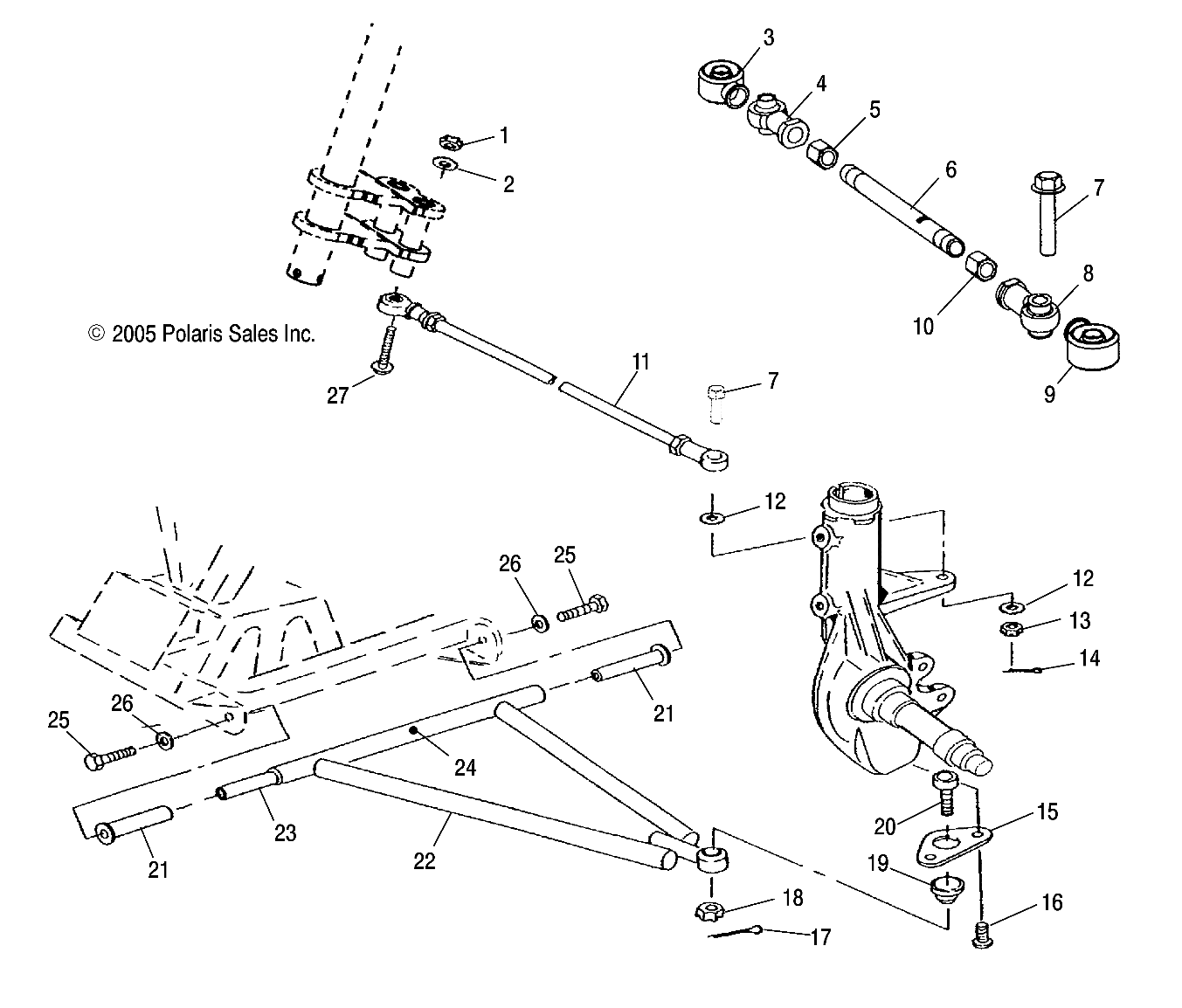 Foto diagrama Polaris que contem a peça 7661407