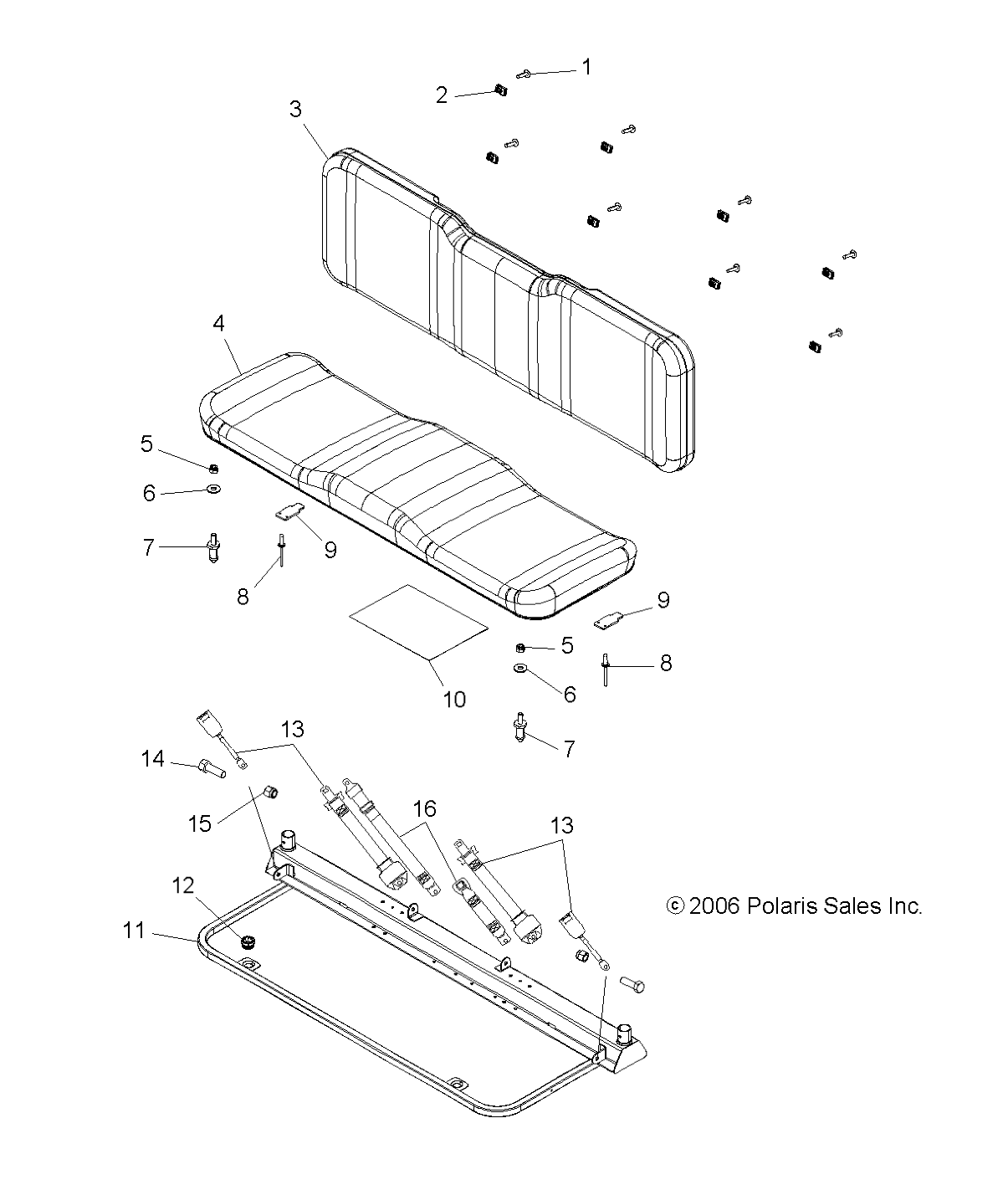 Foto diagrama Polaris que contem a peça 7512539