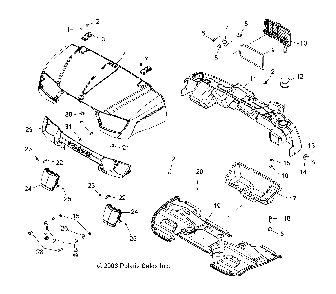 Foto diagrama Polaris que contem a peça 5020663