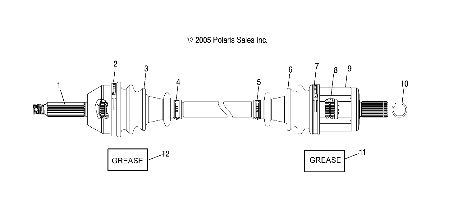 Part Number : 1332423 DRIVE SHAFT  FRONT