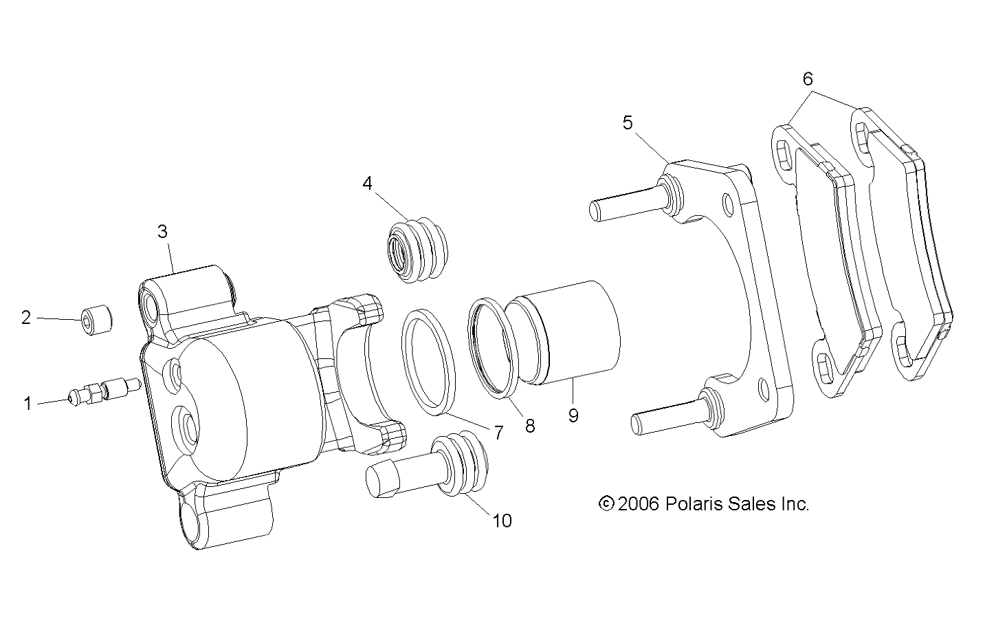 Part Number : 1910990 BRAKE CALIPER ASSEMBLY  REAR