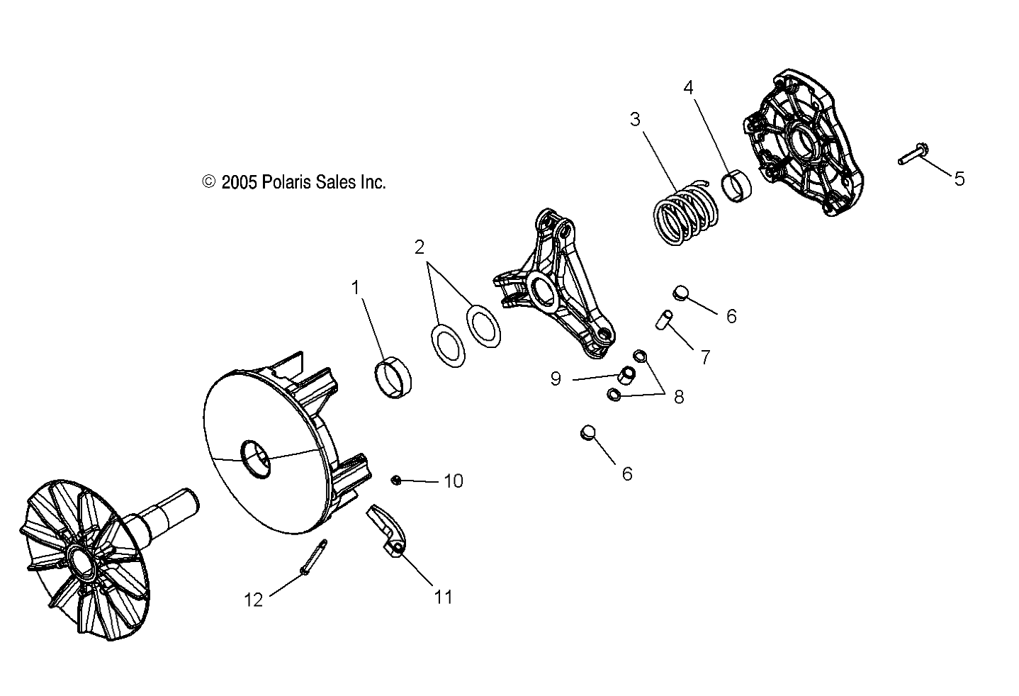 Foto diagrama Polaris que contem a peça 5630513