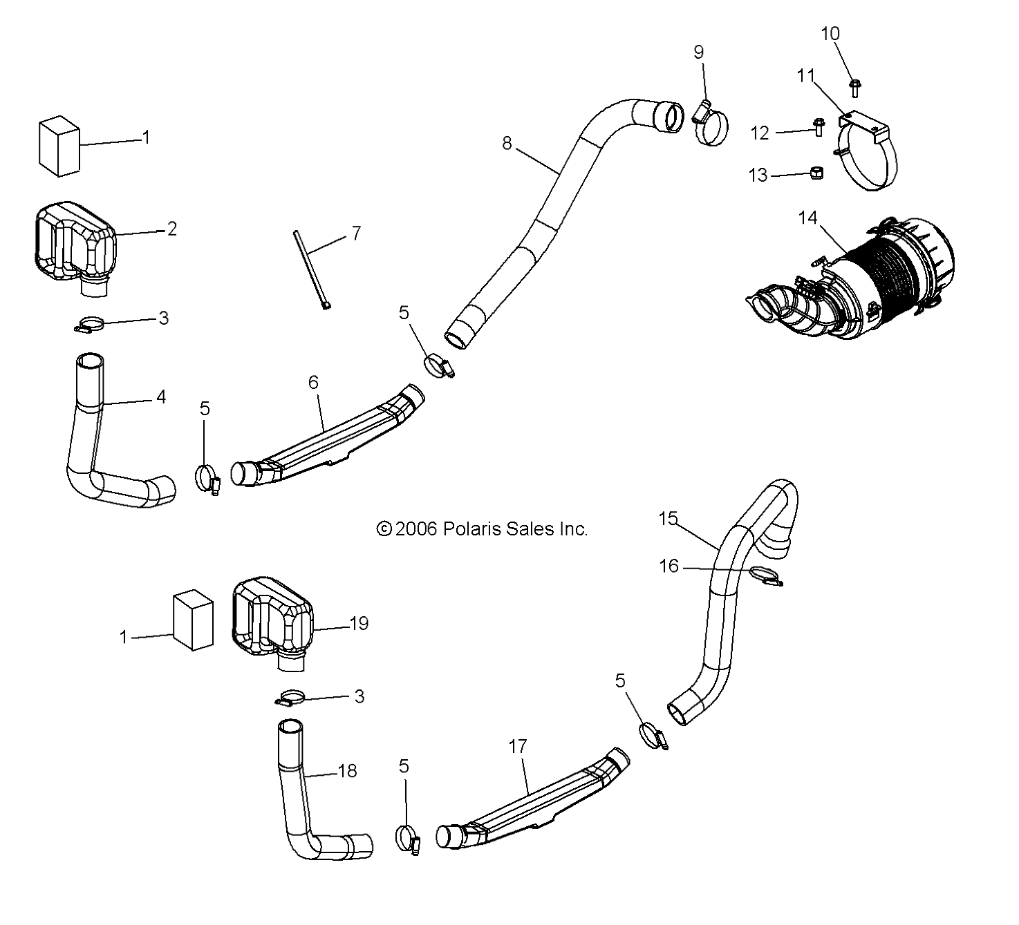 Part Number : 1910998 HOSE-AIRBOX REAR