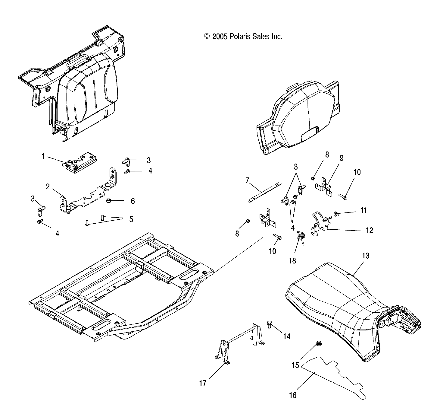 Part Number : 7081325 PASSENGER SEAT BACK LATCH