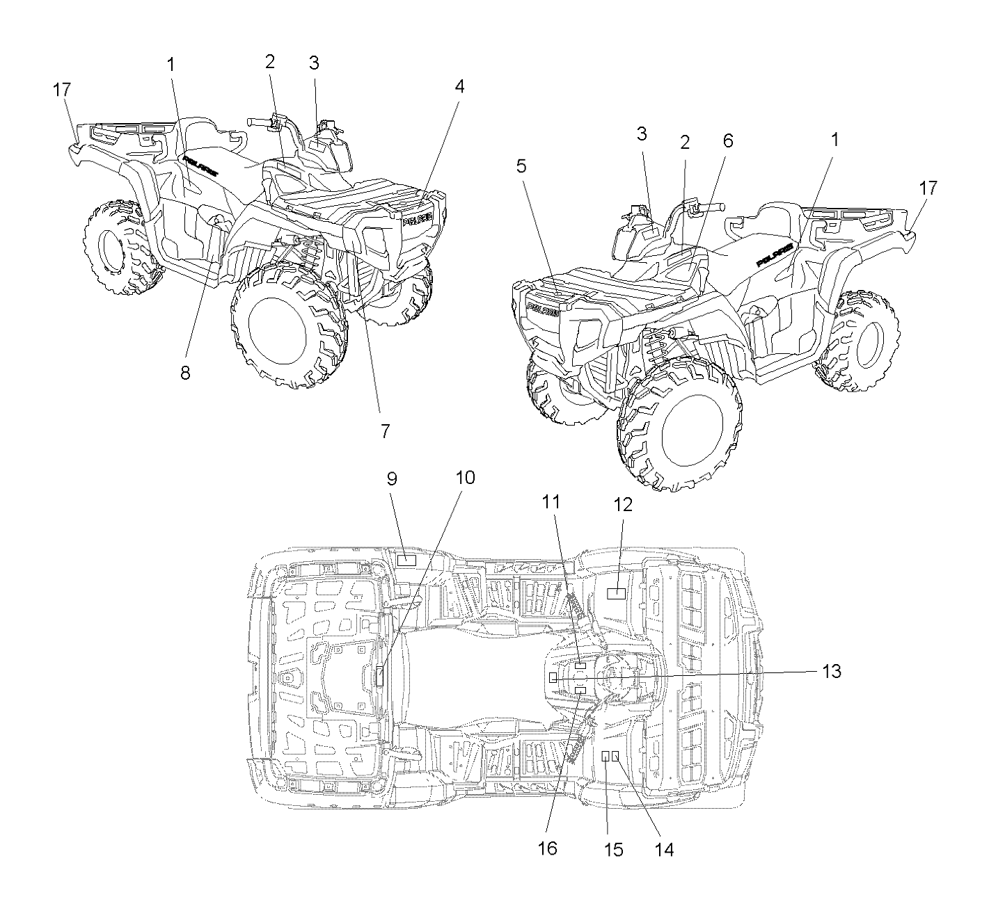 Part Number : 7173844 DECAL-RR CAB  AWD  LH