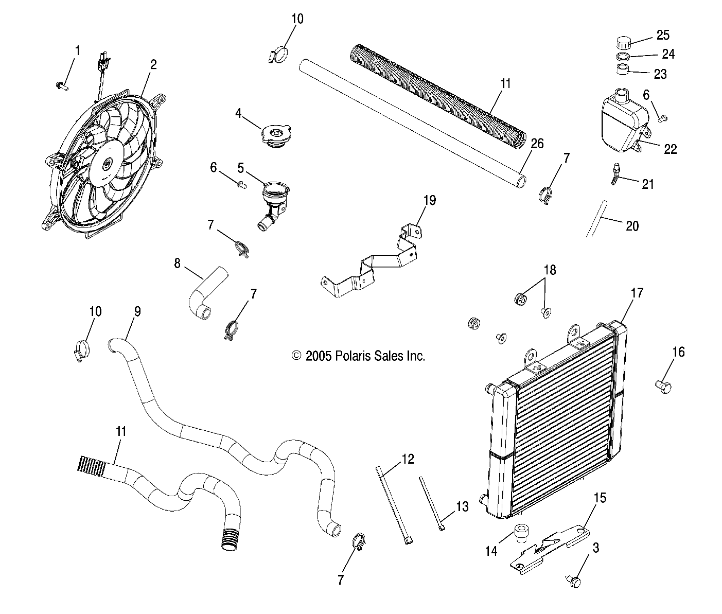 Part Number : 5412860 HOSE-LOWER ENGINE