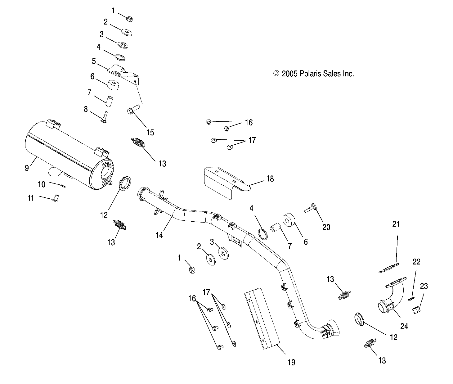 Foto diagrama Polaris que contem a peça 5250371