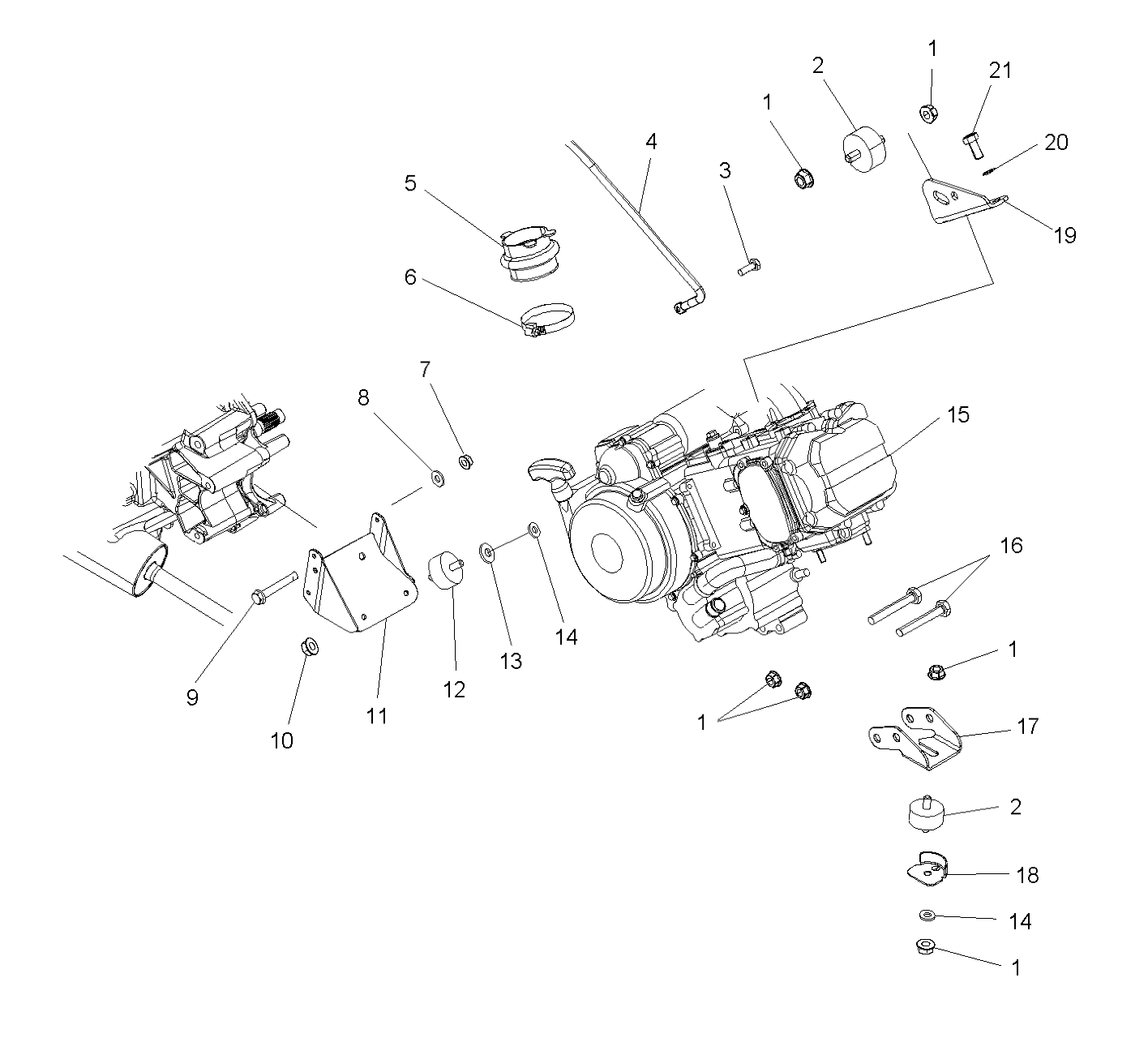 Foto diagrama Polaris que contem a peça 7518318