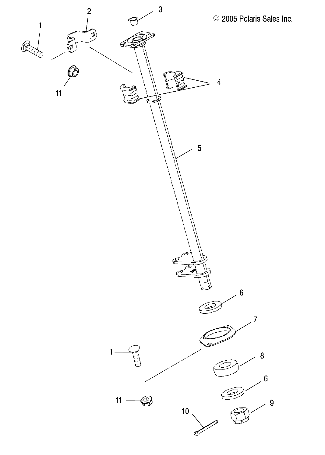 Foto diagrama Polaris que contem a peça 1015571-067