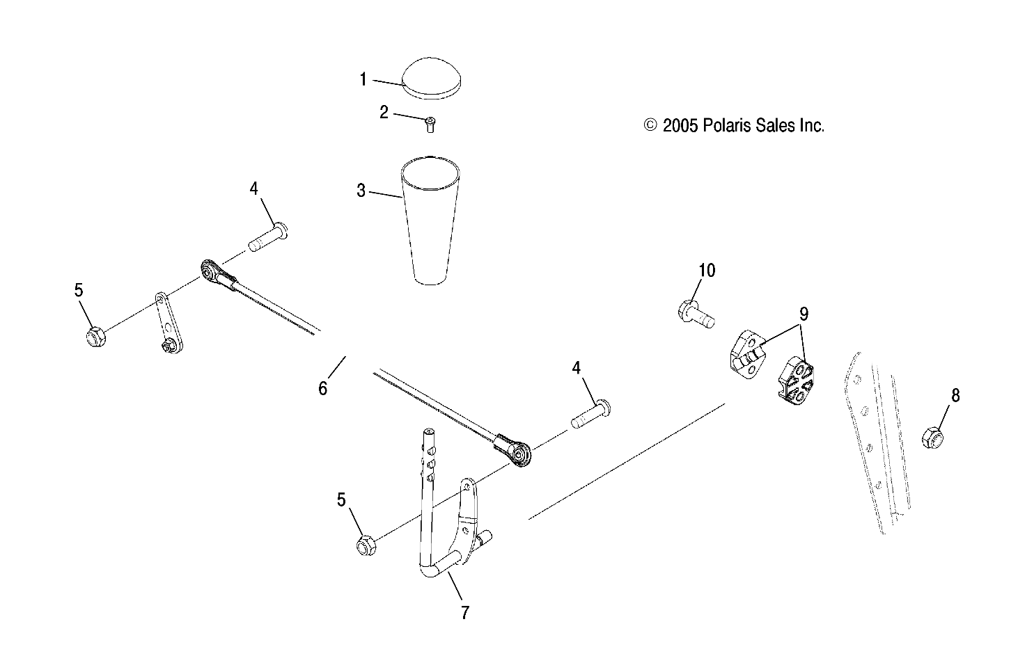 Foto diagrama Polaris que contem a peça 1822956