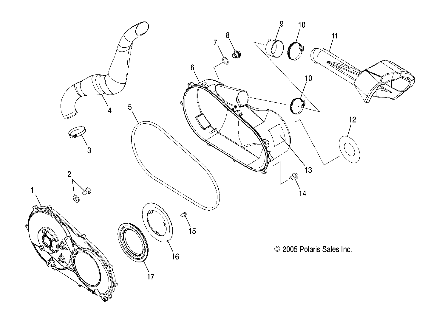 Foto diagrama Polaris que contem a peça 5436338