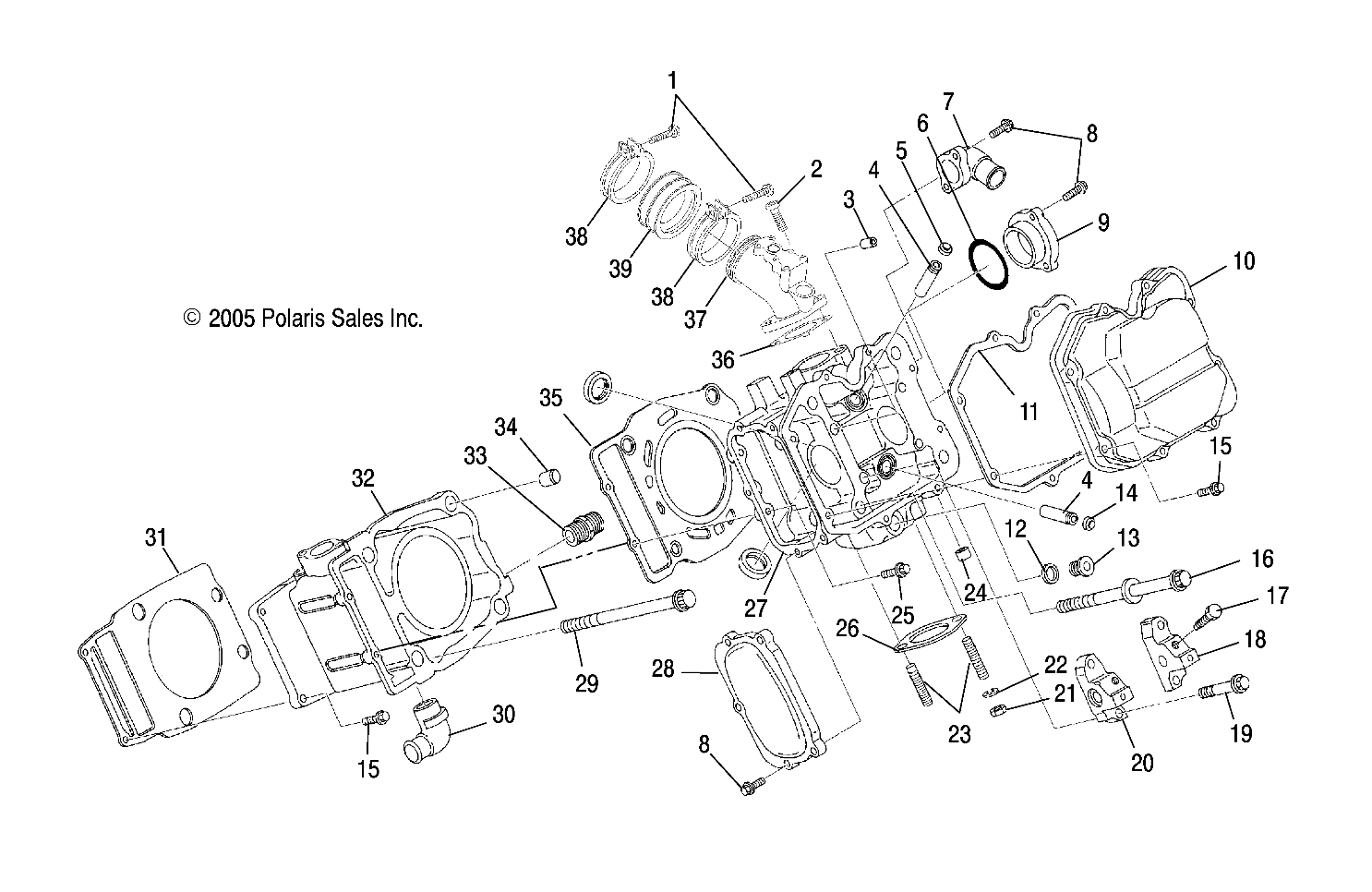 Foto diagrama Polaris que contem a peça 3086200