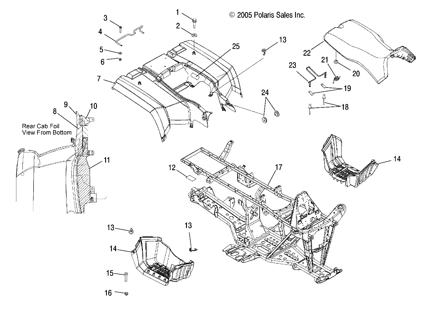 Part Number : 1015330-067 WELD-MAIN FRAME SPMN 500 BLK