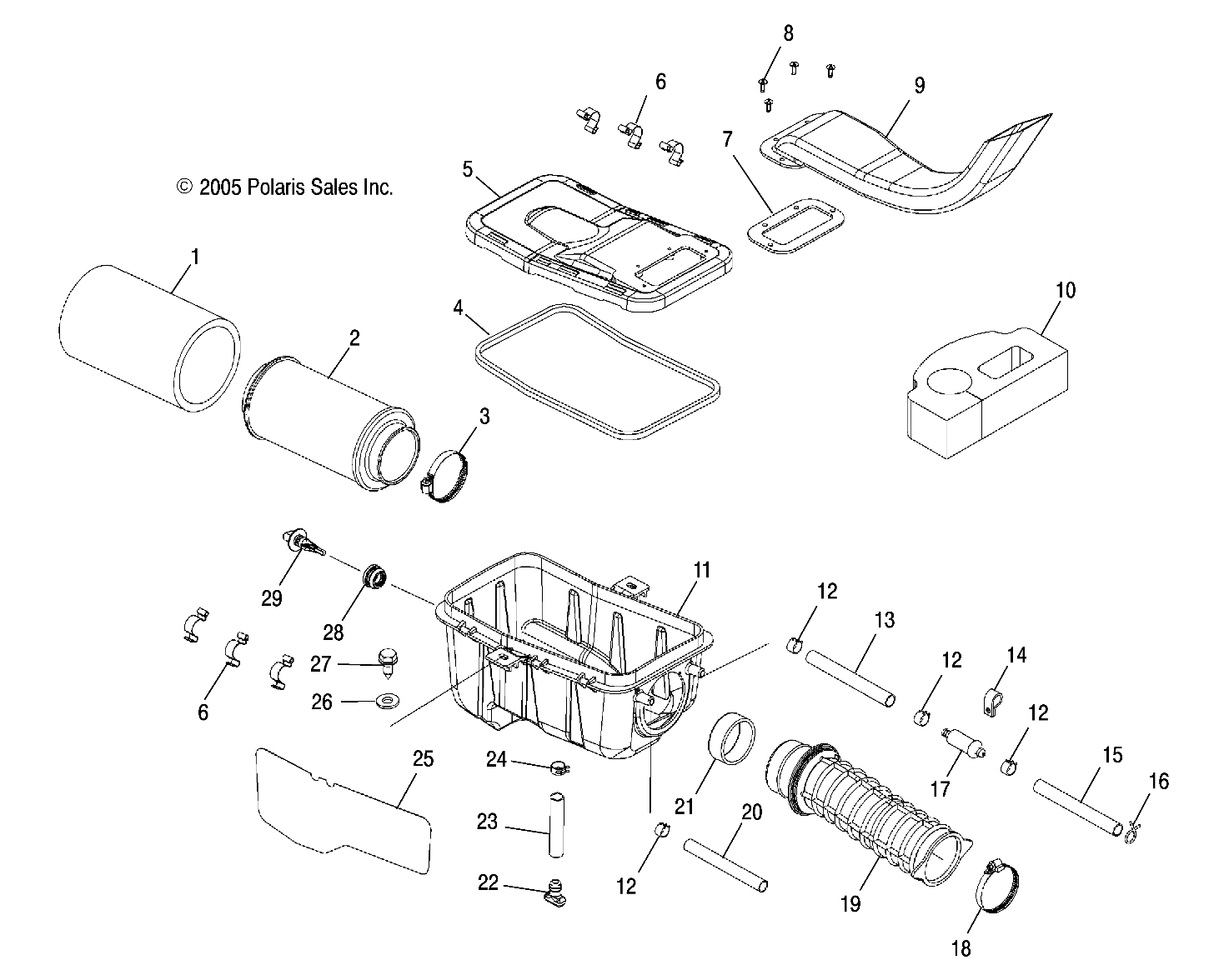 Part Number : 5436454 BOX-AIR INTAKE 4-STROKE EFI