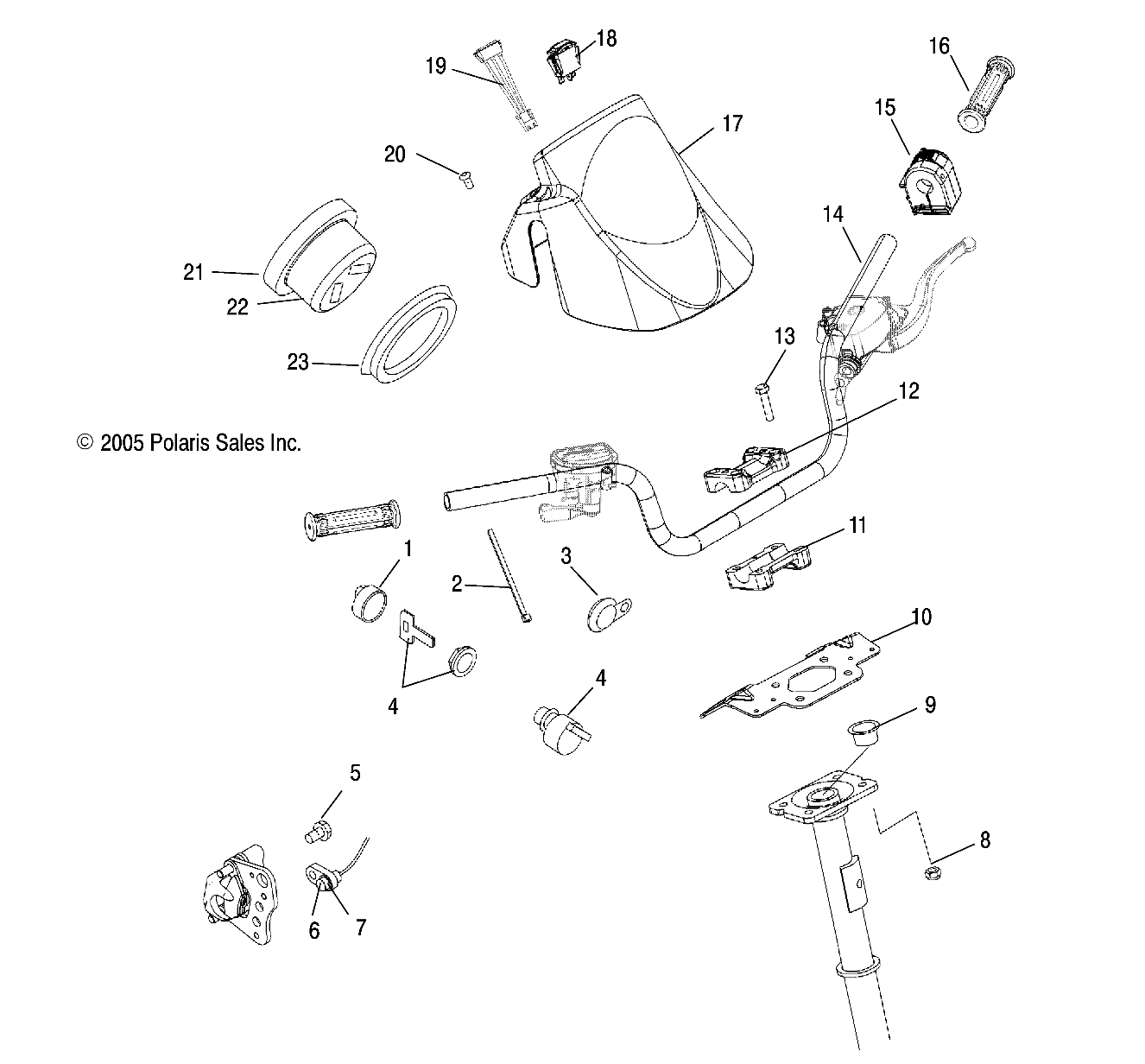 Part Number : 1015562-067 HANDLEBAR WITH MOUNT WELD  GS