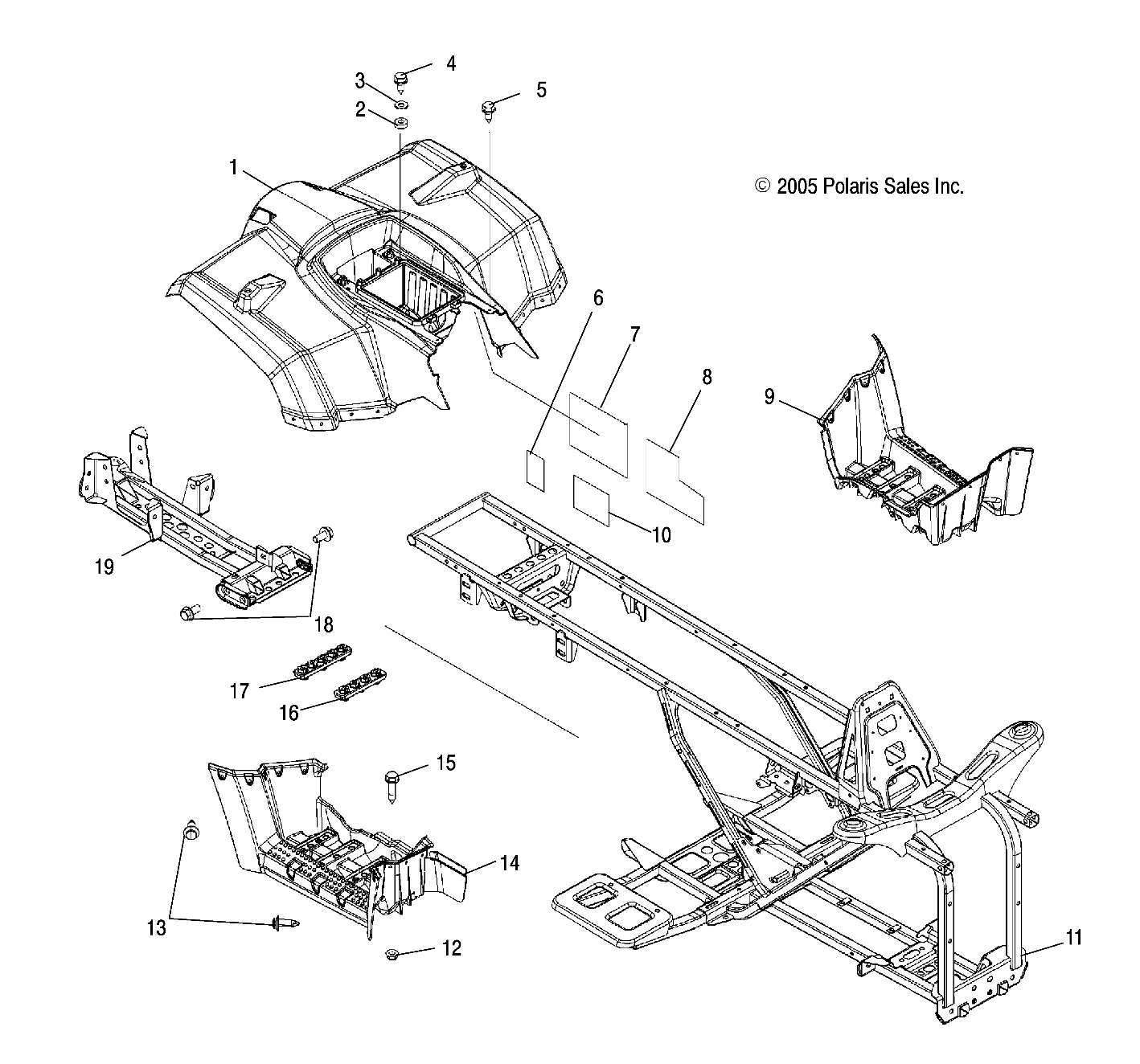 Part Number : 1015322-067 WELD-MAIN FRAME QUAD BLK