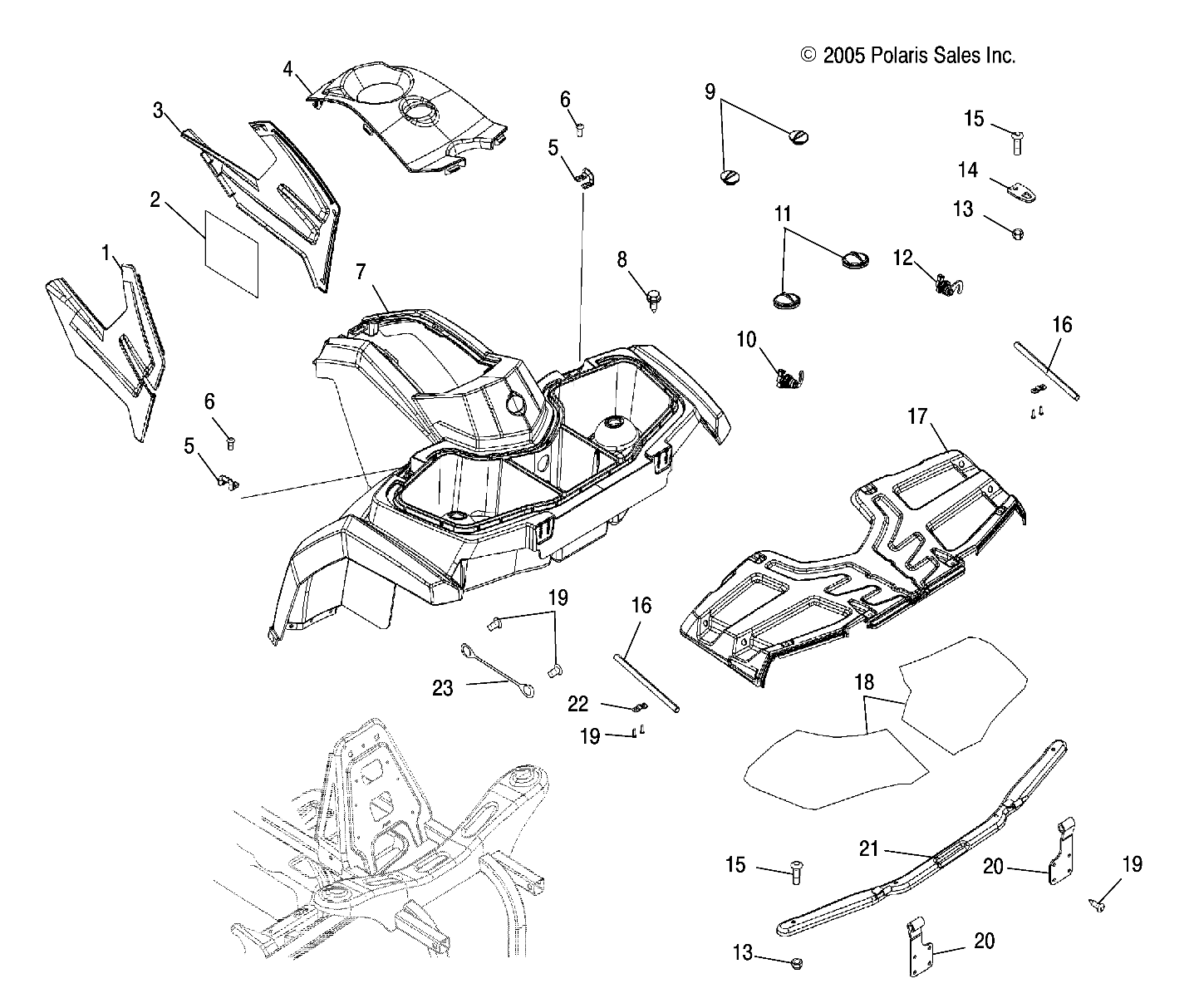 Part Number : 5334785 ROD-CARGO RACK