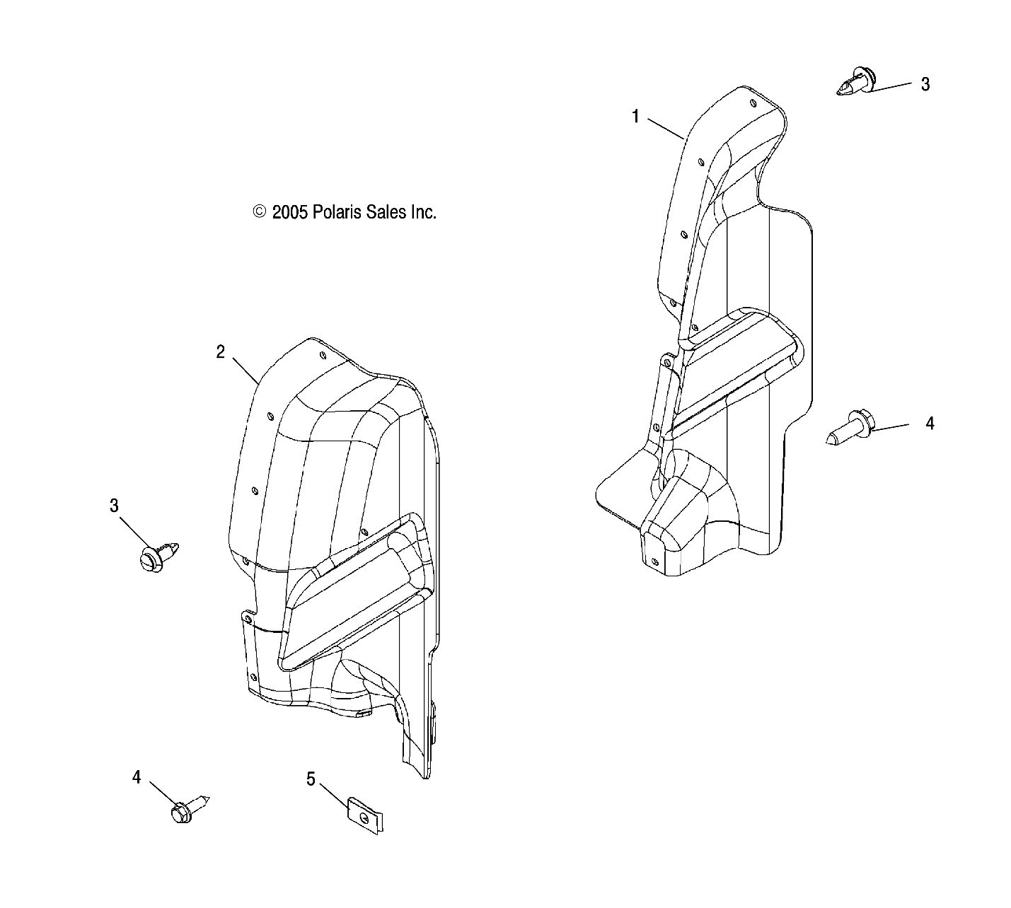 Part Number : 5436445-070 GUARD-MUD FRONT RH BLK