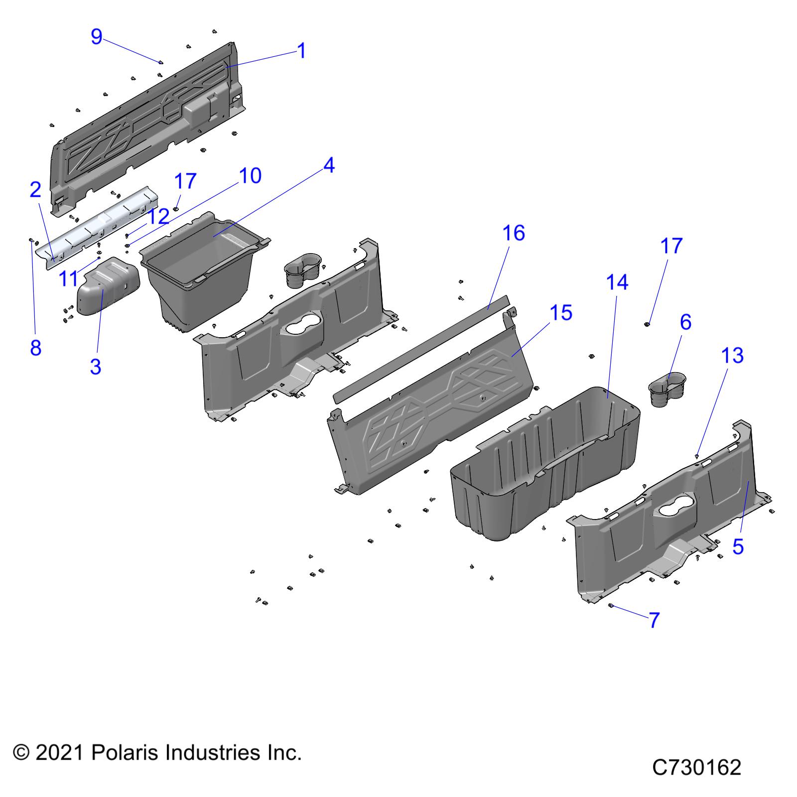 Part Number : 5458263-070 BIN-STORAGE CREW BLK