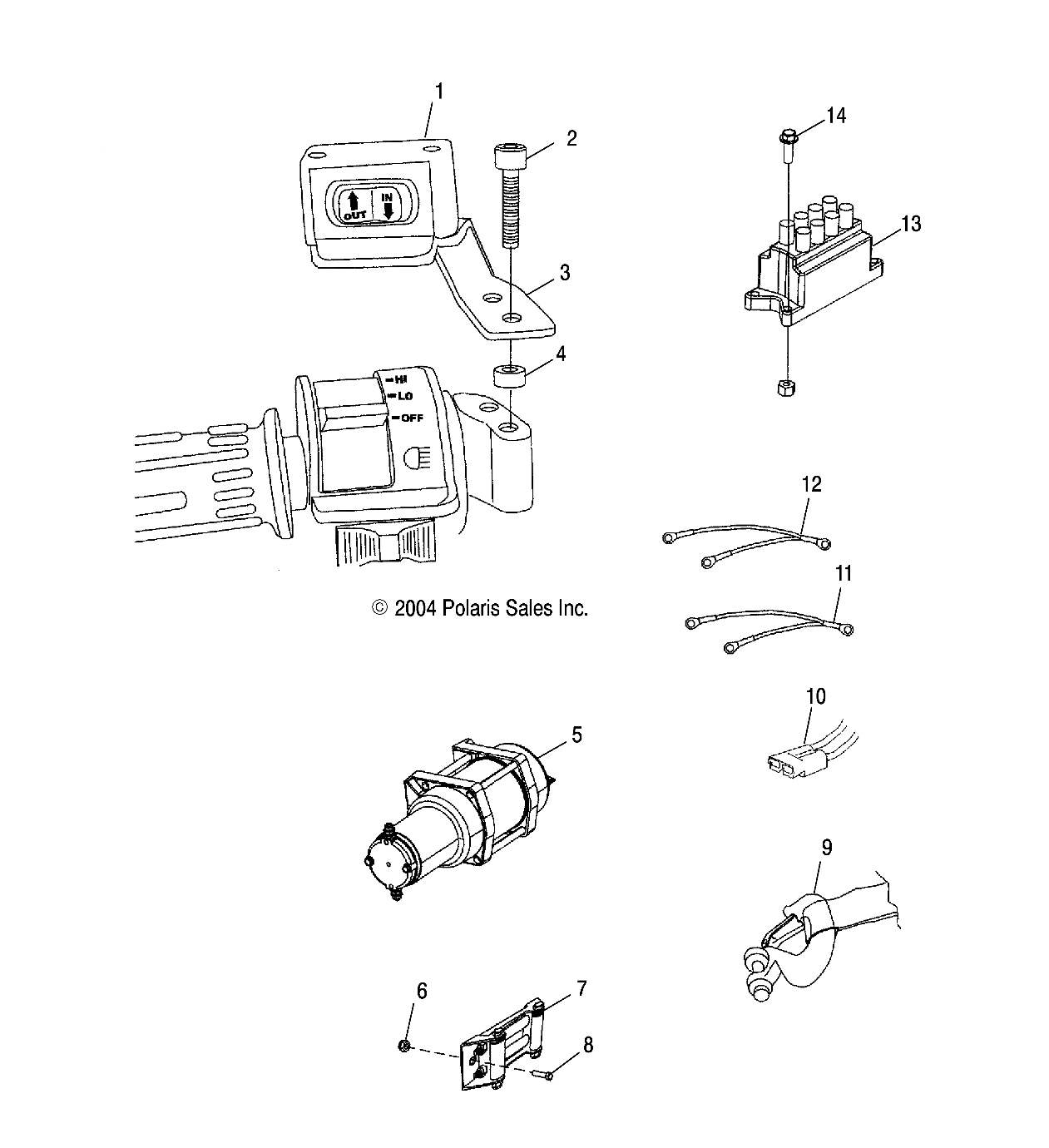 Foto diagrama Polaris que contem a peça 7515494