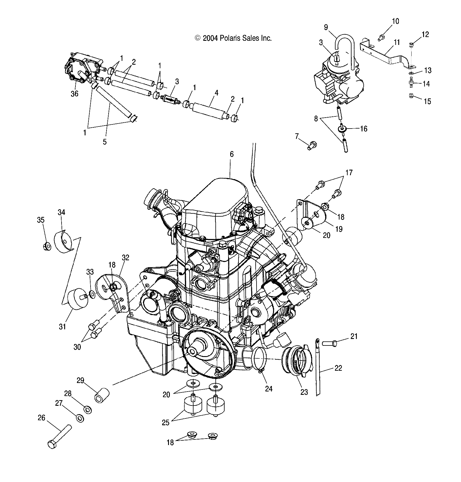 Part Number : 2202698 KIT-SHORT BLOCK 700 ATV