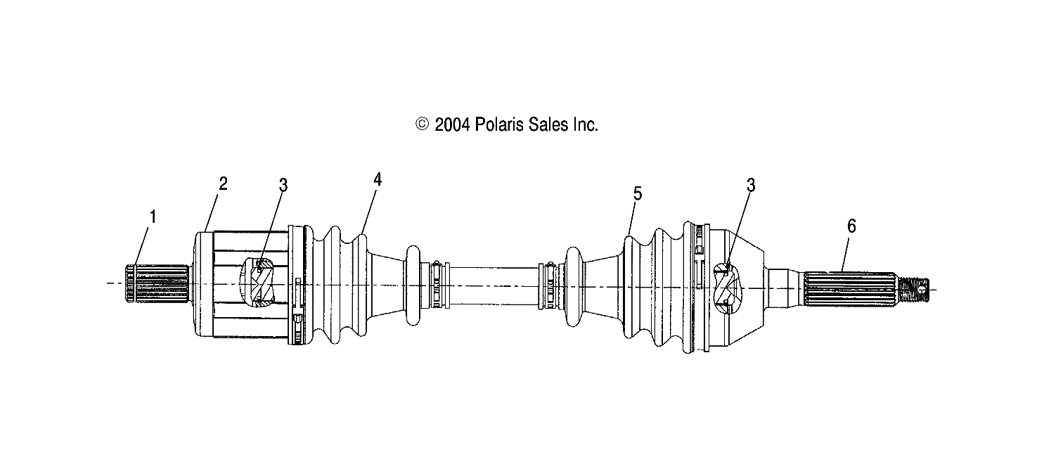 Part Number : 1380234 DRIVE SHAFT ASSEMBLY  FRONT  S