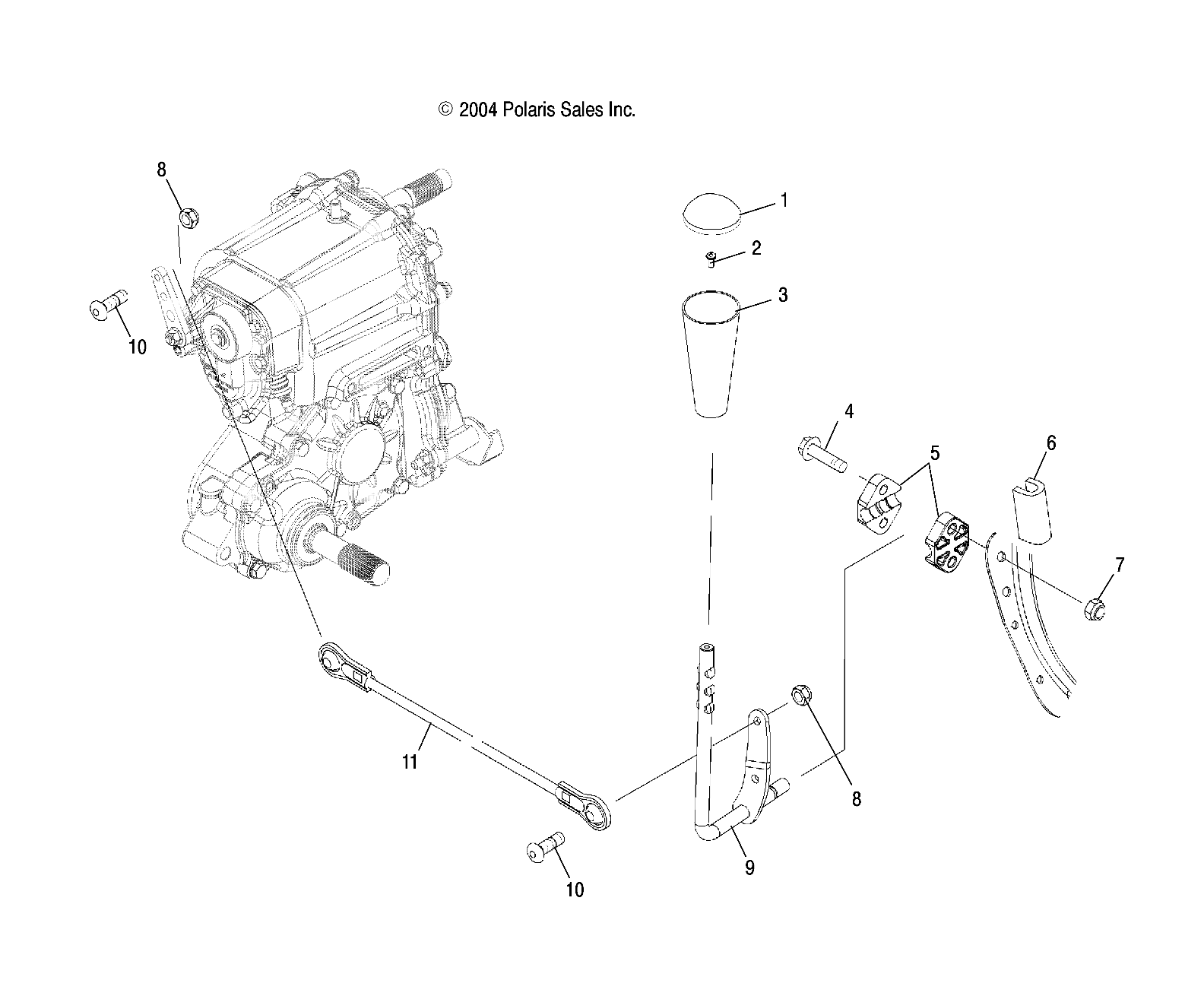 Foto diagrama Polaris que contem a peça 1821055