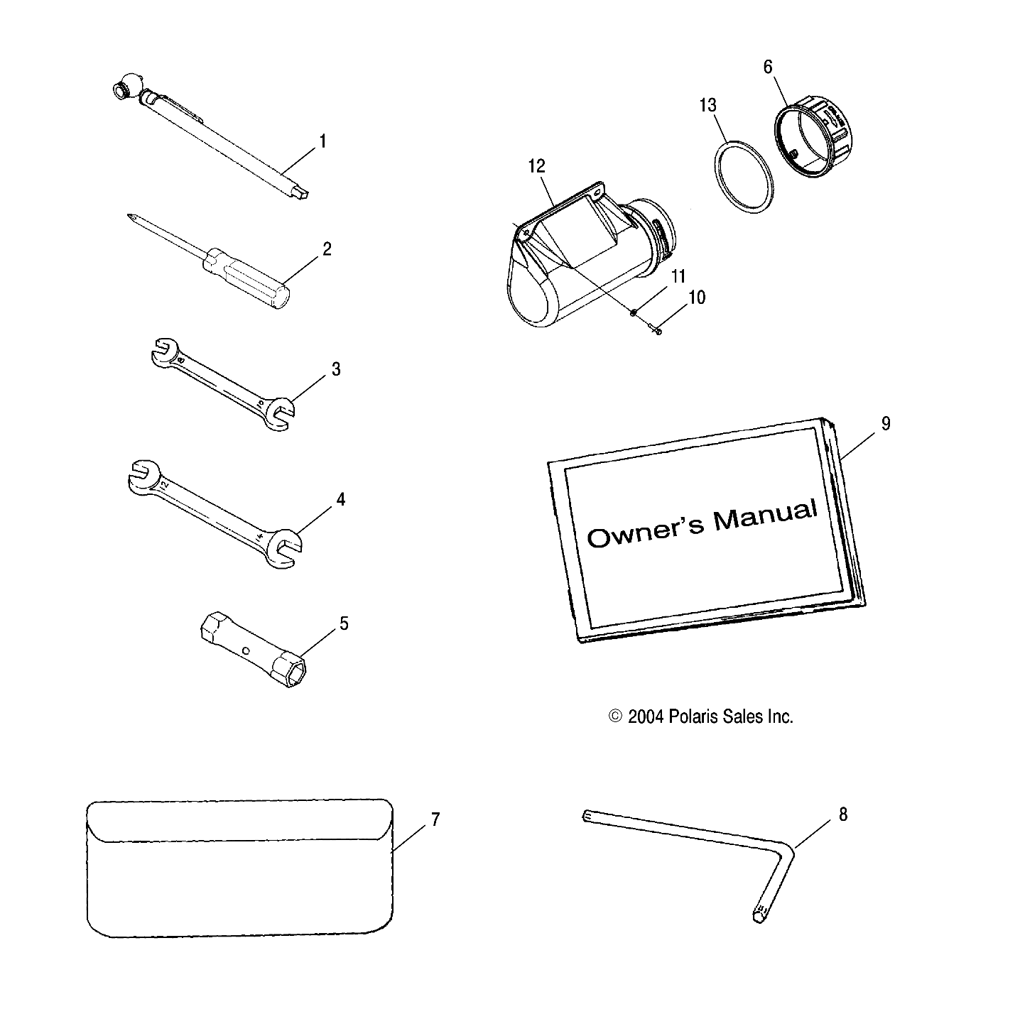 Foto diagrama Polaris que contem a peça 2632221