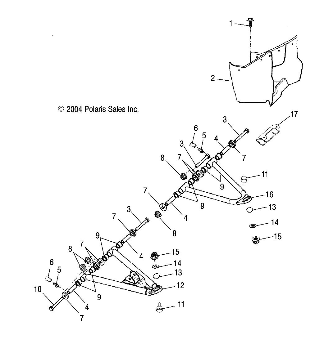 Foto diagrama Polaris que contem a peça 0452627