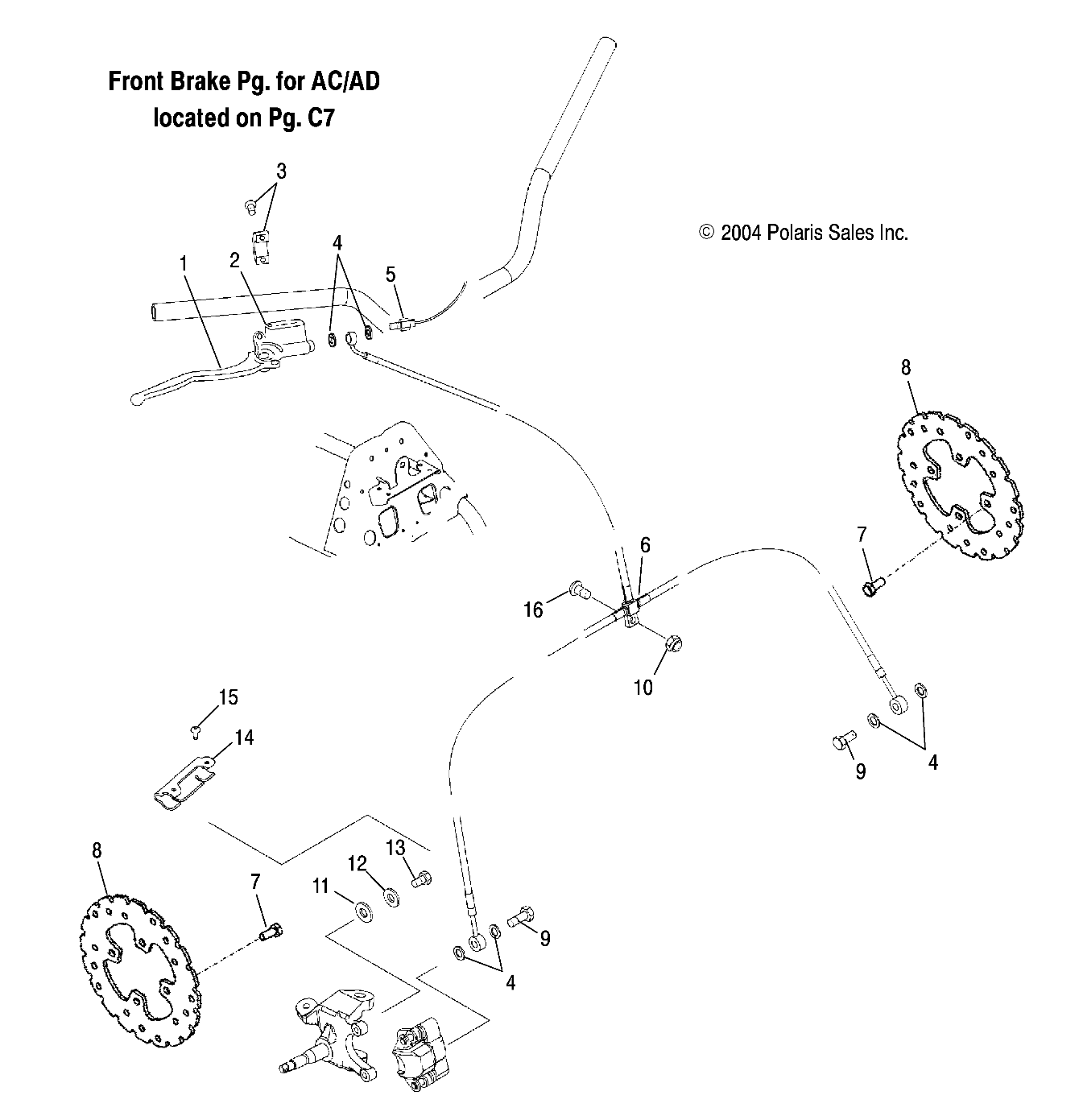 Foto diagrama Polaris que contem a peça 0452870
