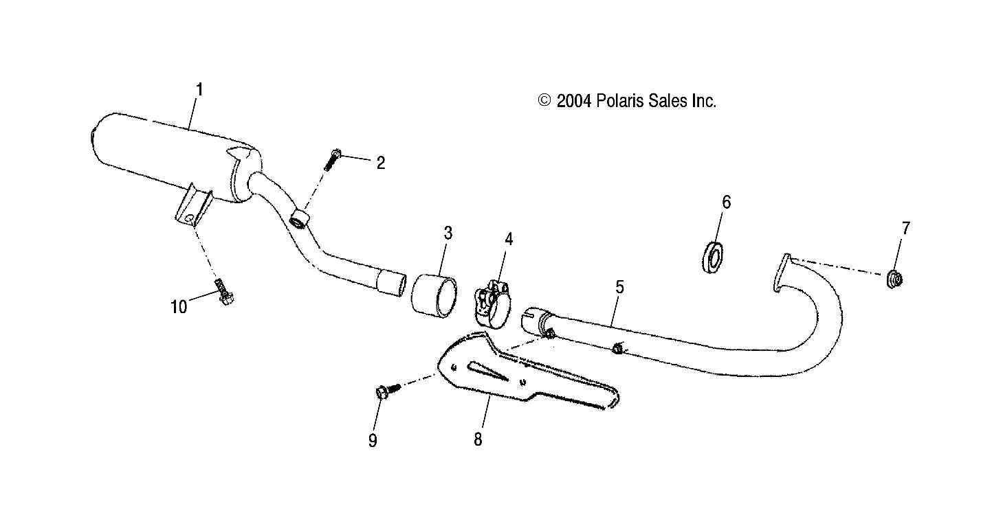 Part Number : 0452855 PIPE-EXHAUST FRONT QUAD