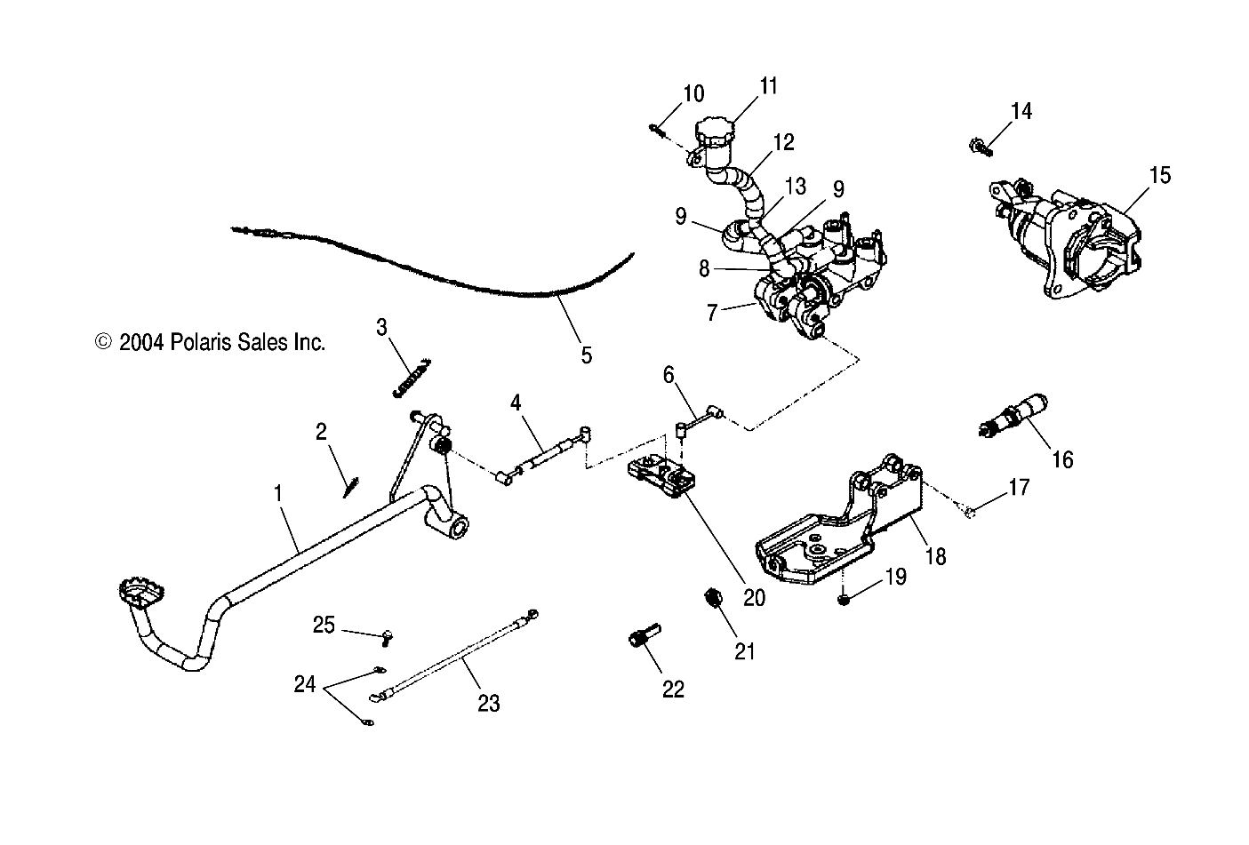 Part Number : 0452874 LEVER-BRAKE FOOT QUAD