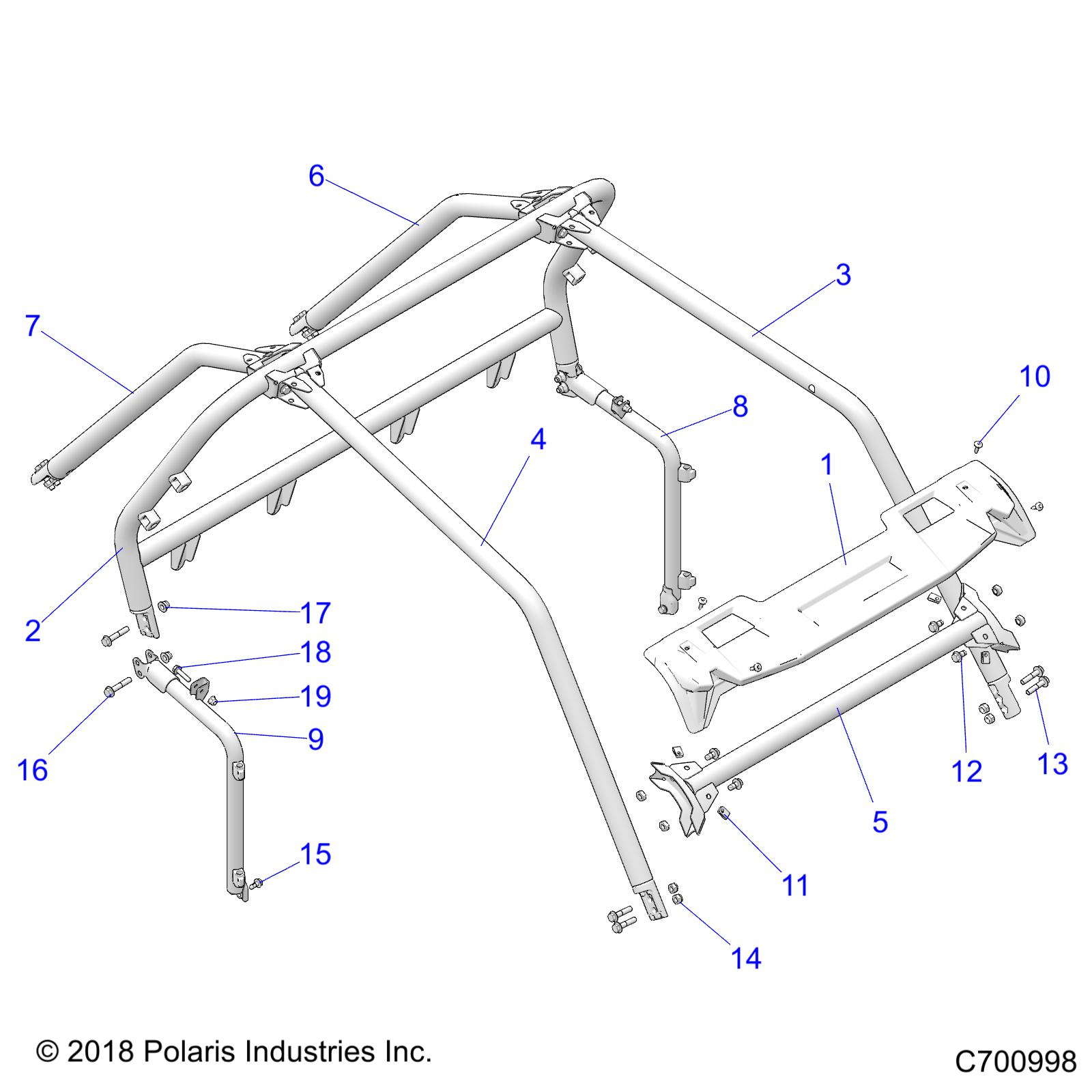 Part Number : 1019941-458 ROPS HOOP  MATTE BLACK