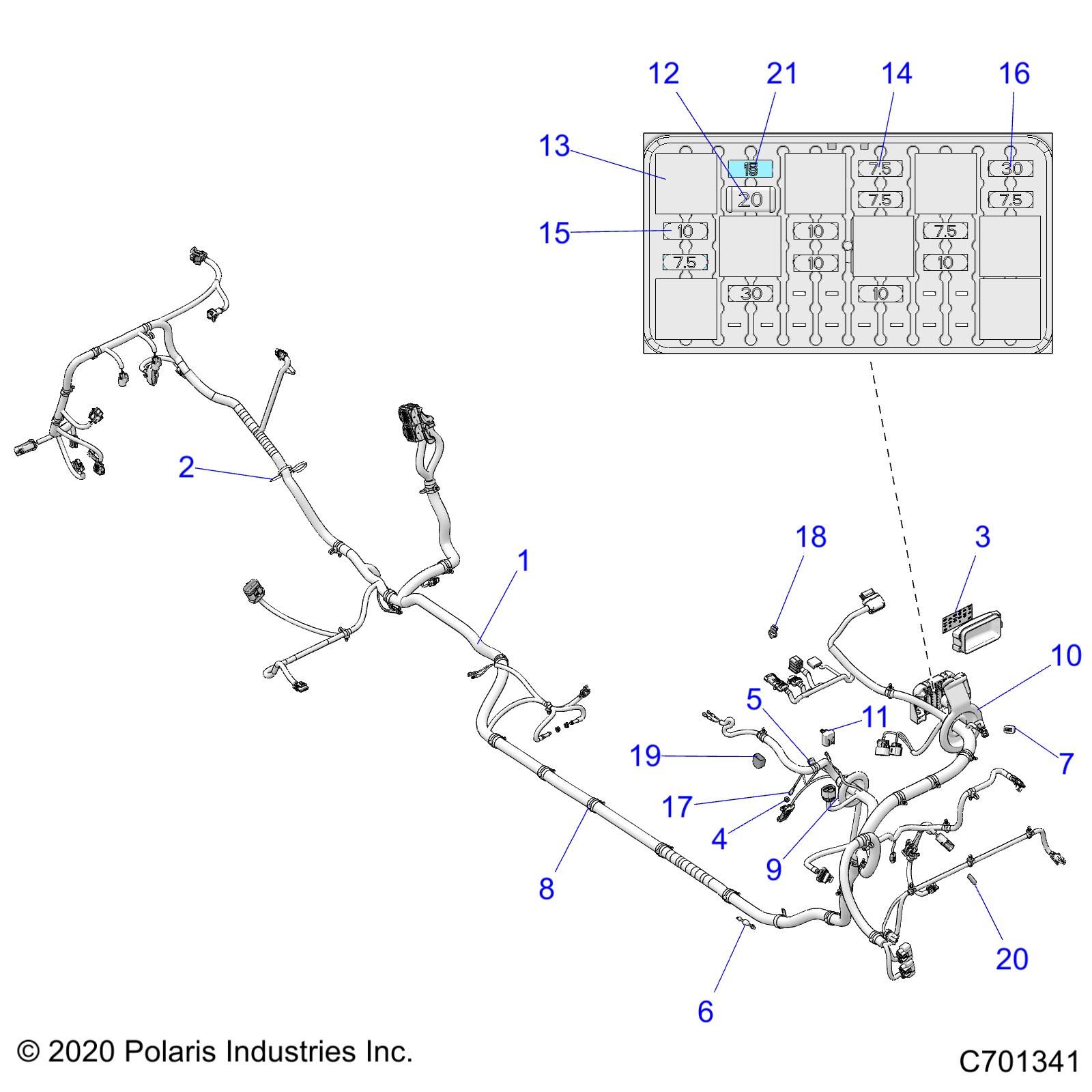 Foto diagrama Polaris que contem a peça 2414465