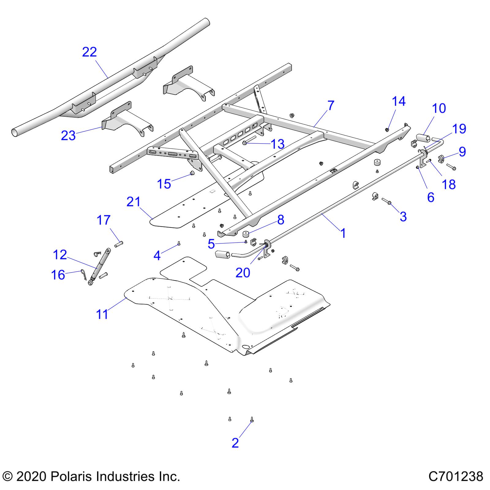 Part Number : 1023593-707 WELD-BUMPER REAR PRL MLTD