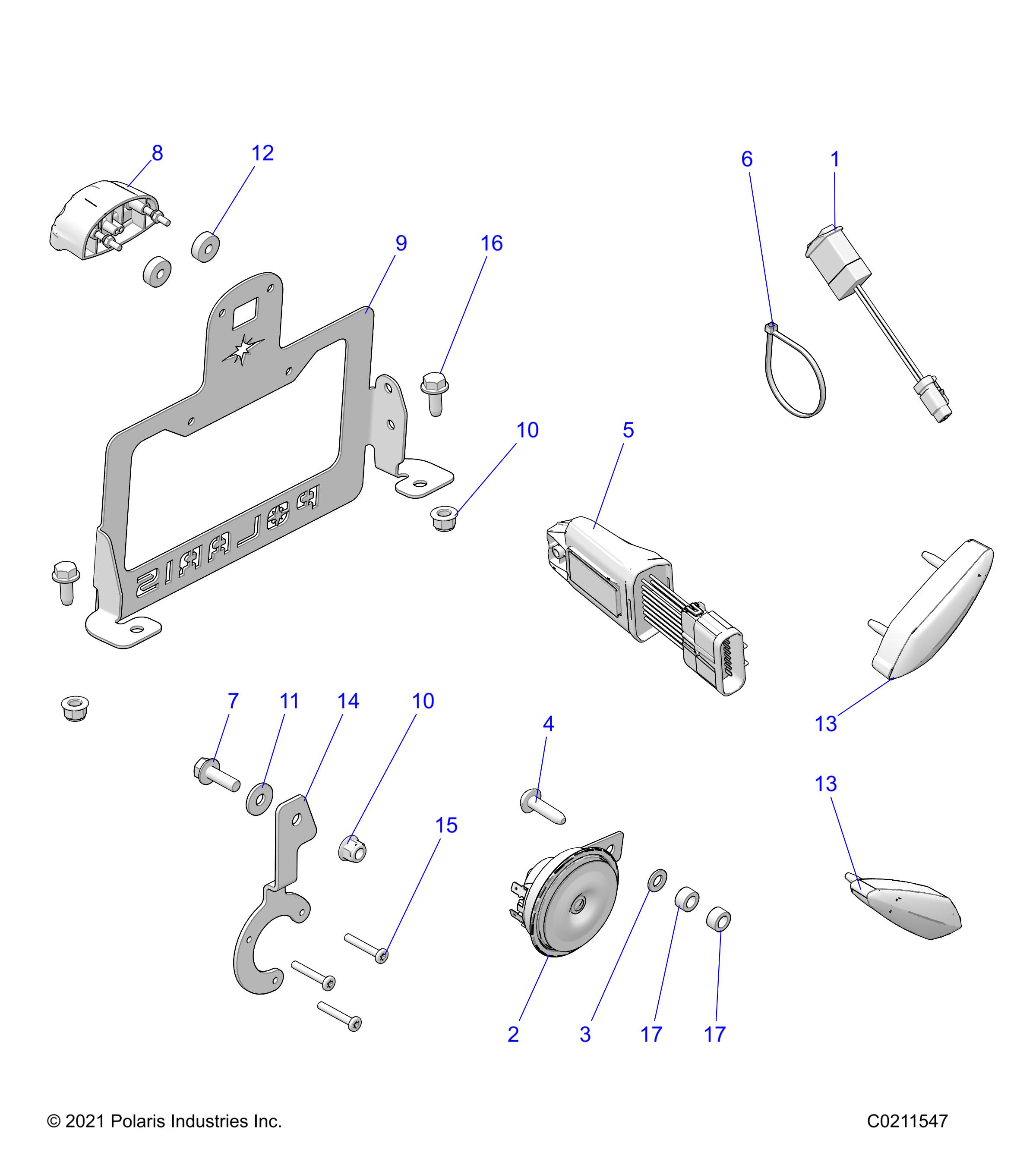 Foto diagrama Polaris que contem a peça 2413816