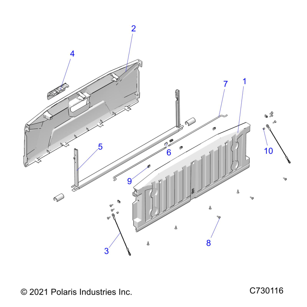 Part Number : 5457950-070 PANEL-TAILGATE OUTER BLK