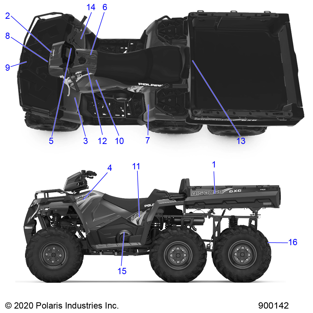 Foto diagrama Polaris que contem a peça 7181580