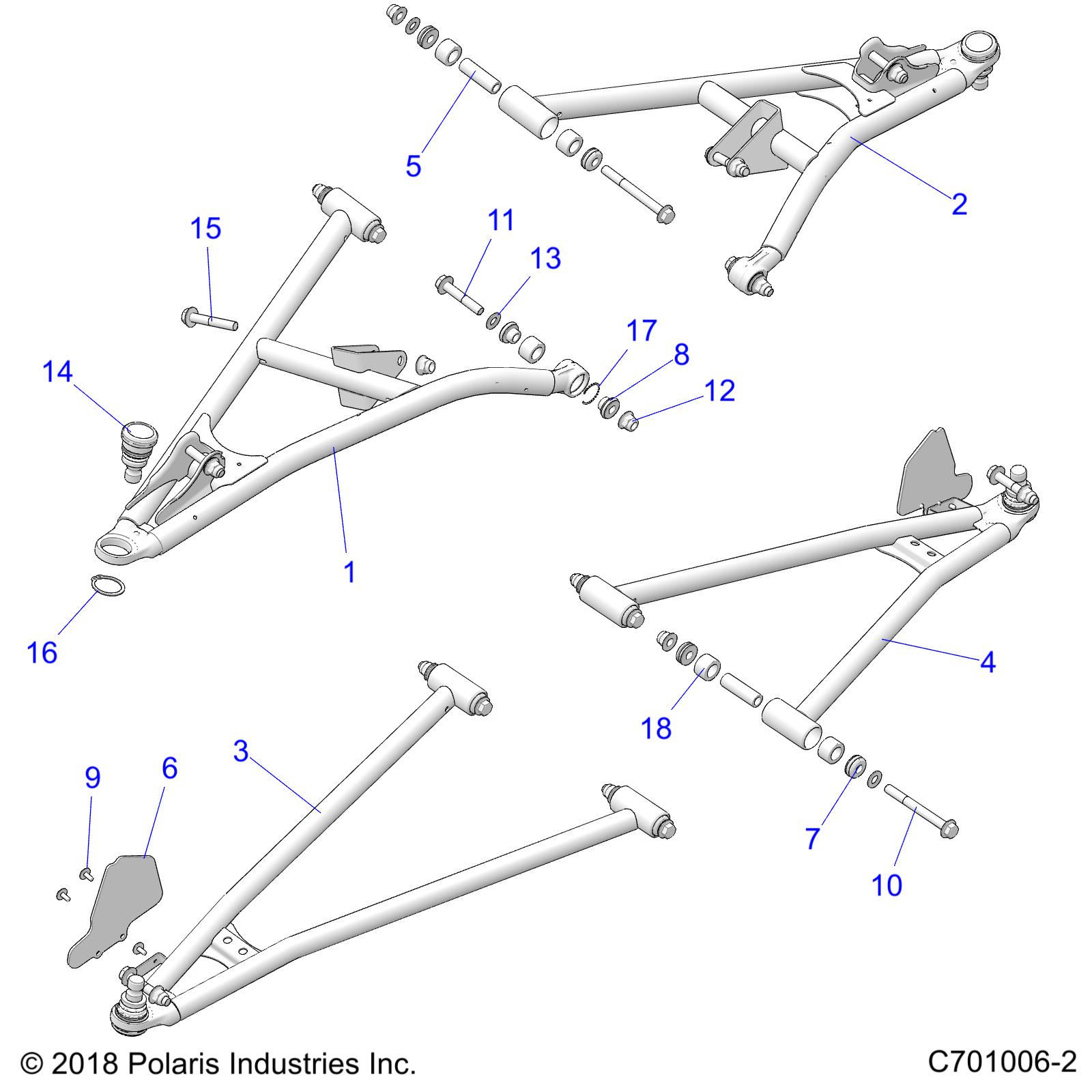 Foto diagrama Polaris que contem a peça 1025140-293