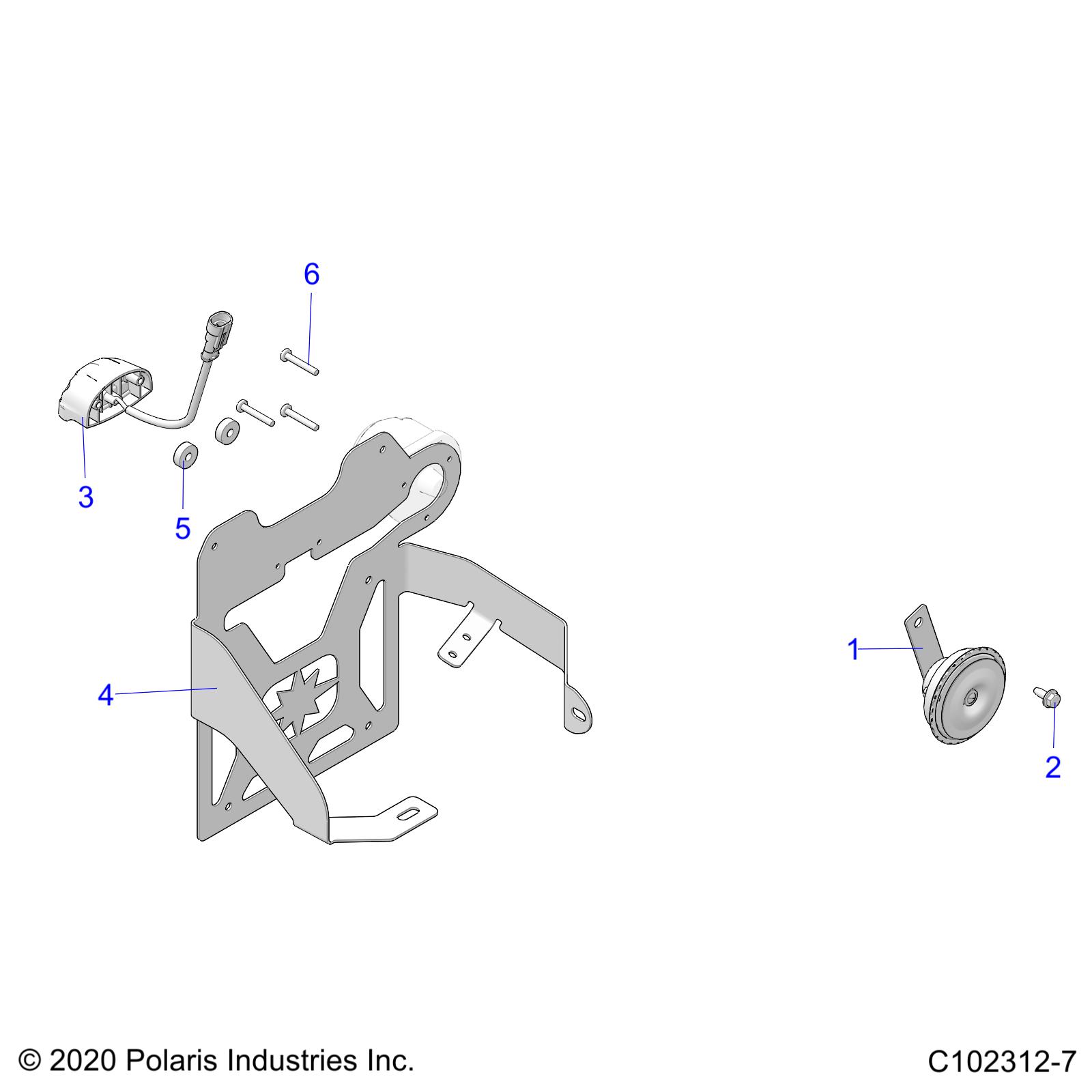 Foto diagrama Polaris que contem a peça 5270585-458