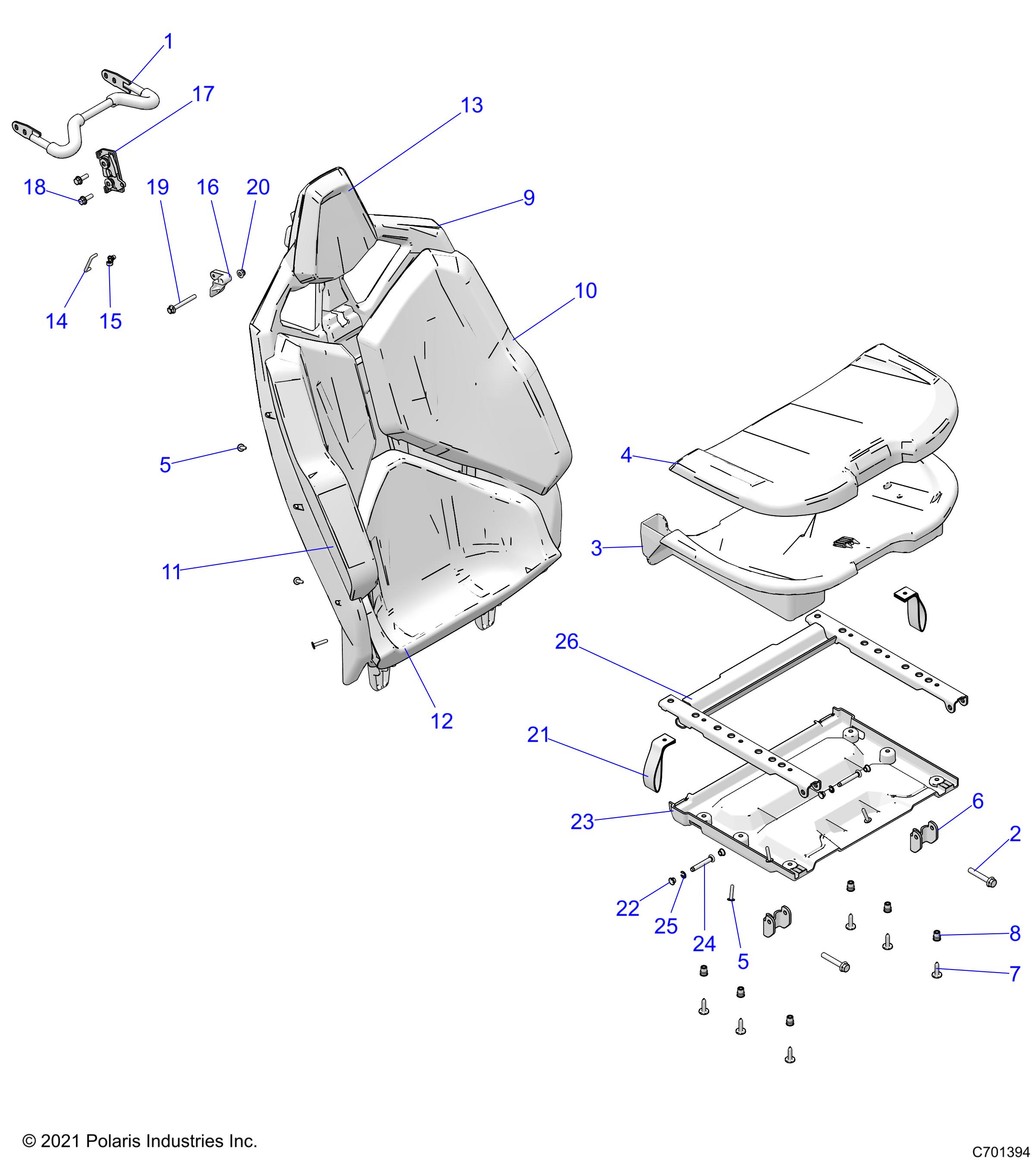 Part Number : 2689968 ASM-SEAT BACK BLK BEIGE ST