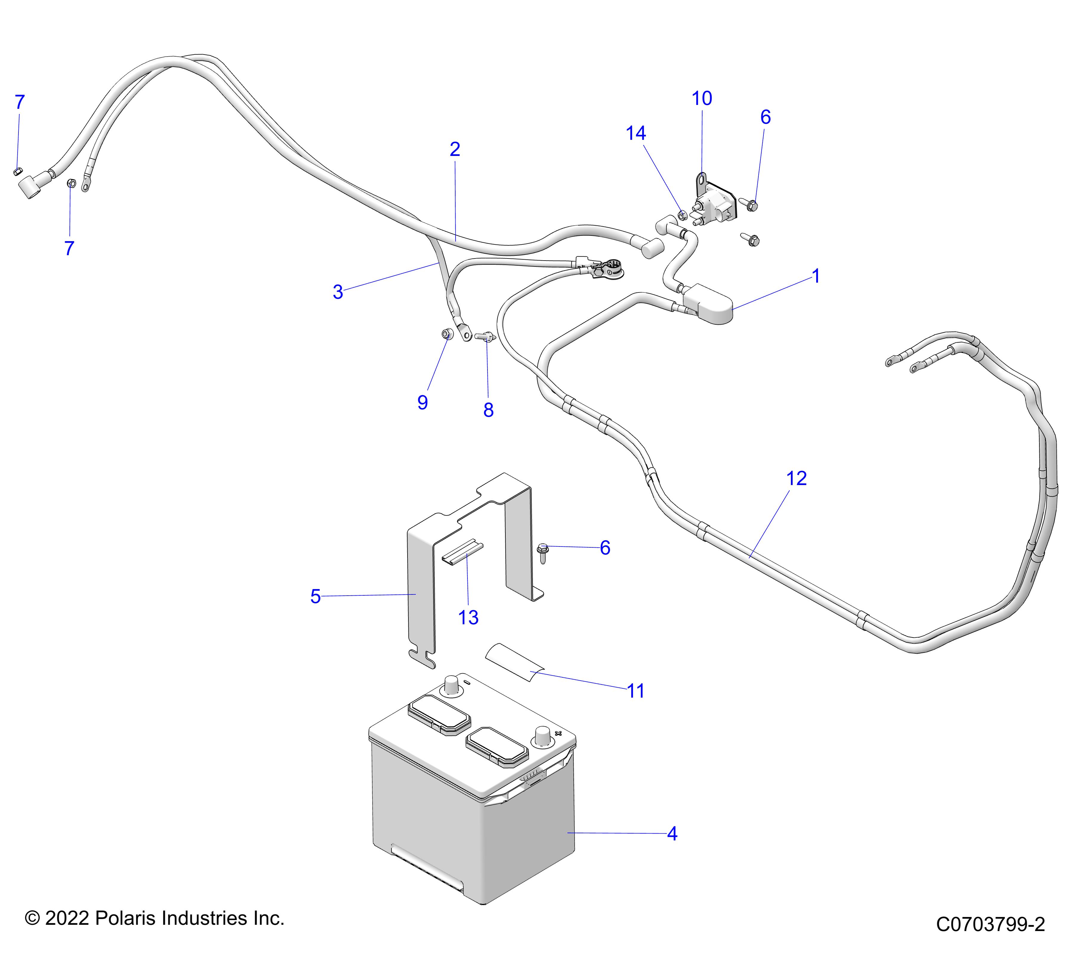 Part Number : 4015897 BATTERY TO SOLENOID CABLE