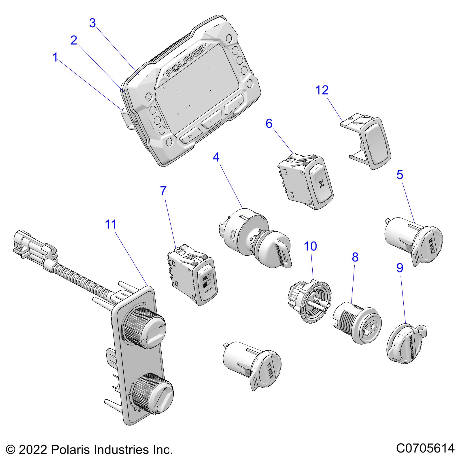 Foto diagrama Polaris que contem a peça 4018108