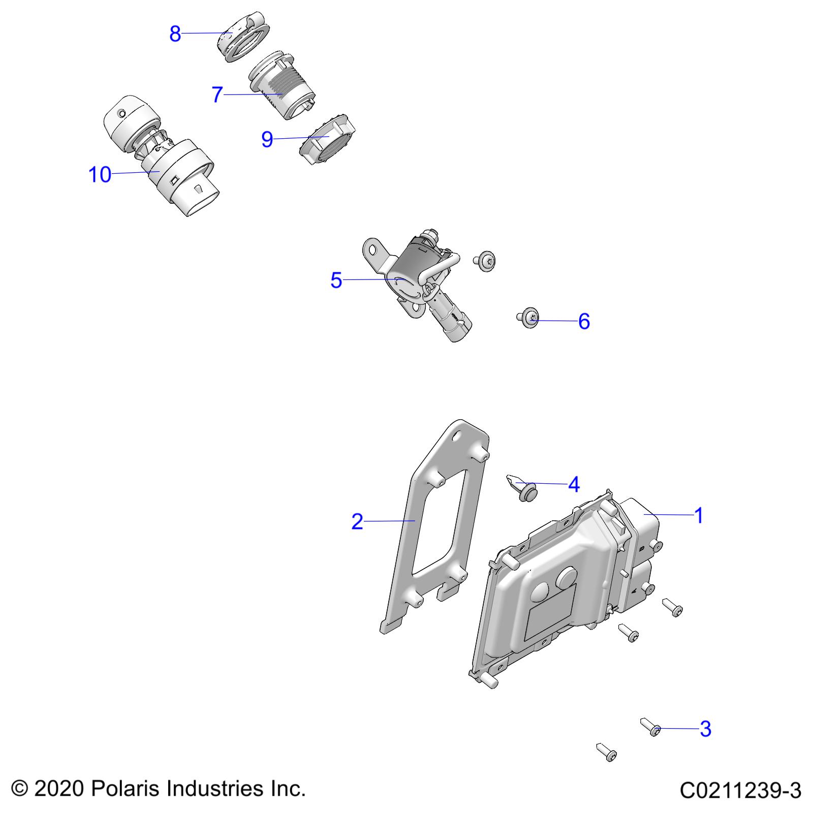 Foto diagrama Polaris que contem a peça 4014471