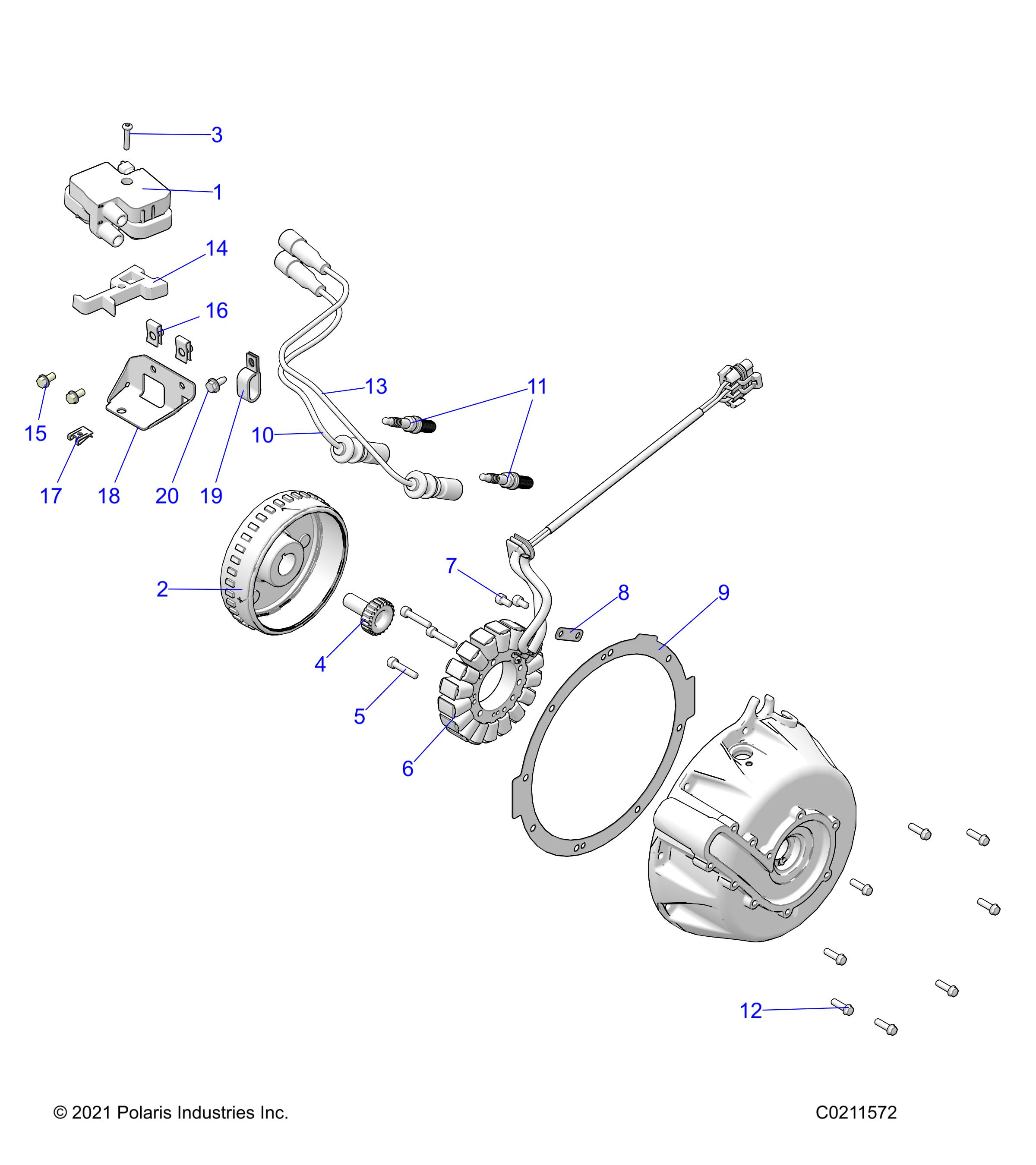 Foto diagrama Polaris que contem a peça 4015585