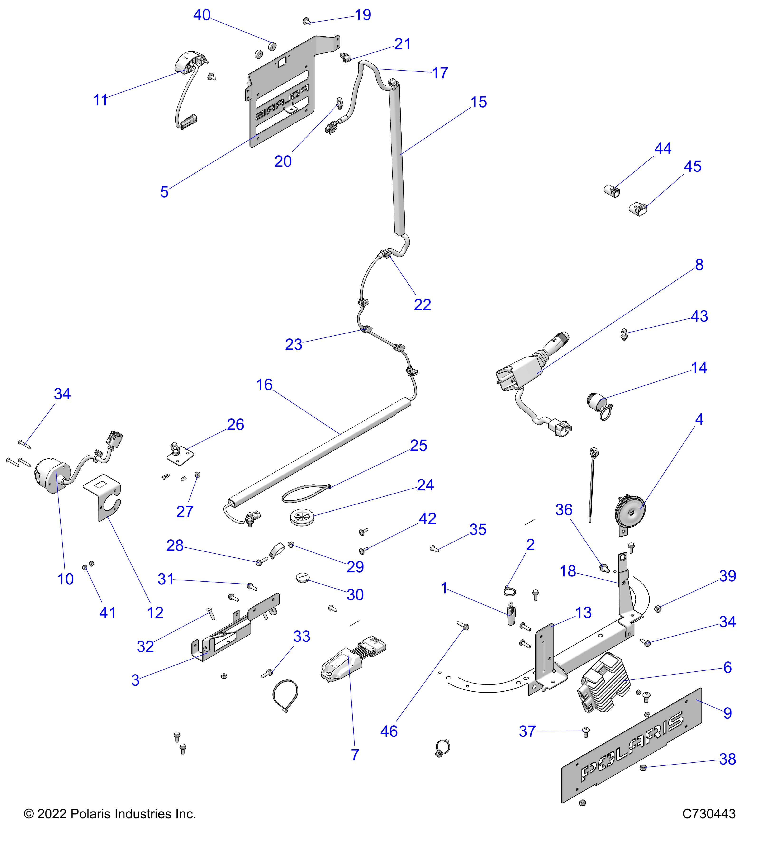 Part Number : 2415774 JUMPER-LICENSE PLATE 570 TR