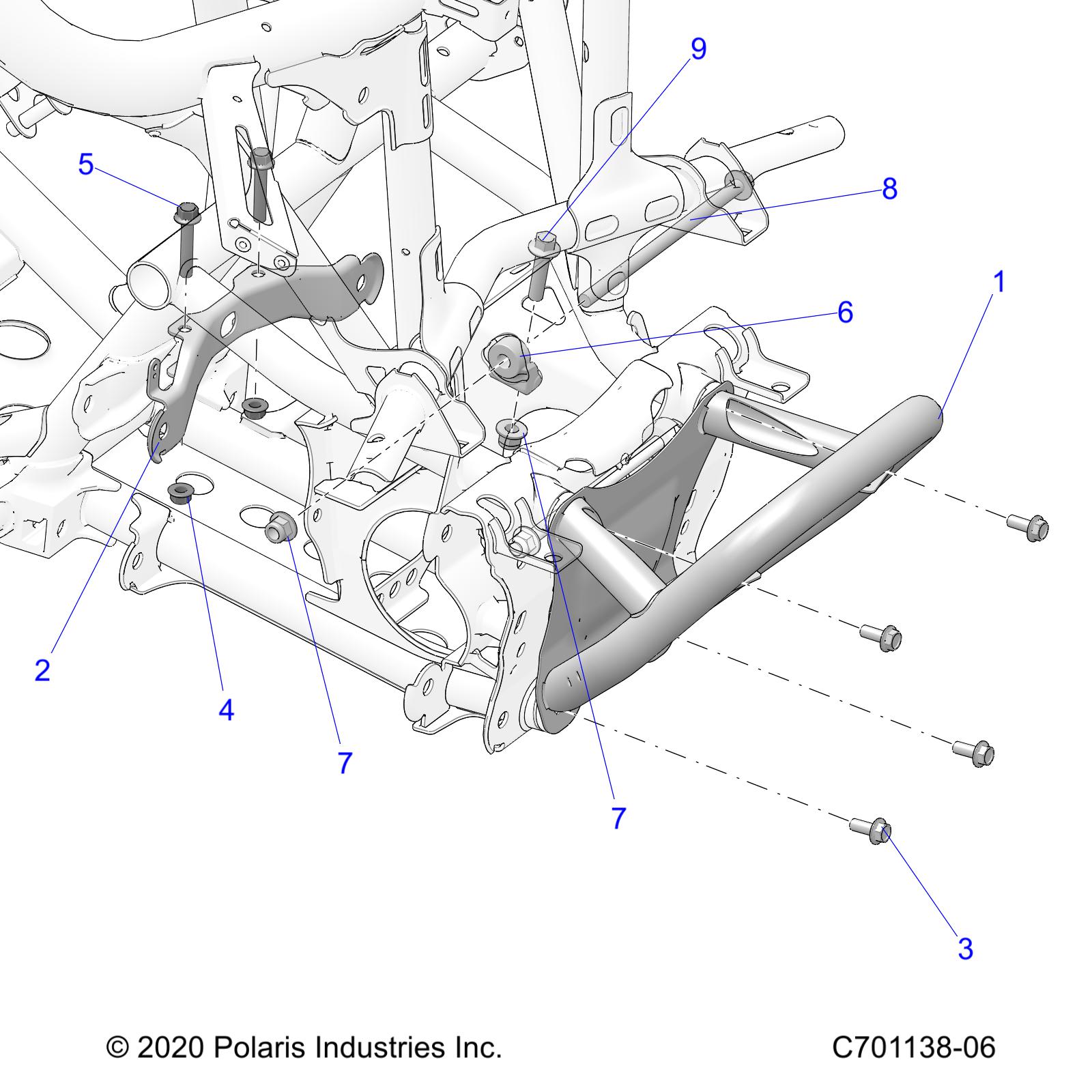 Foto diagrama Polaris que contem a peça 7520771