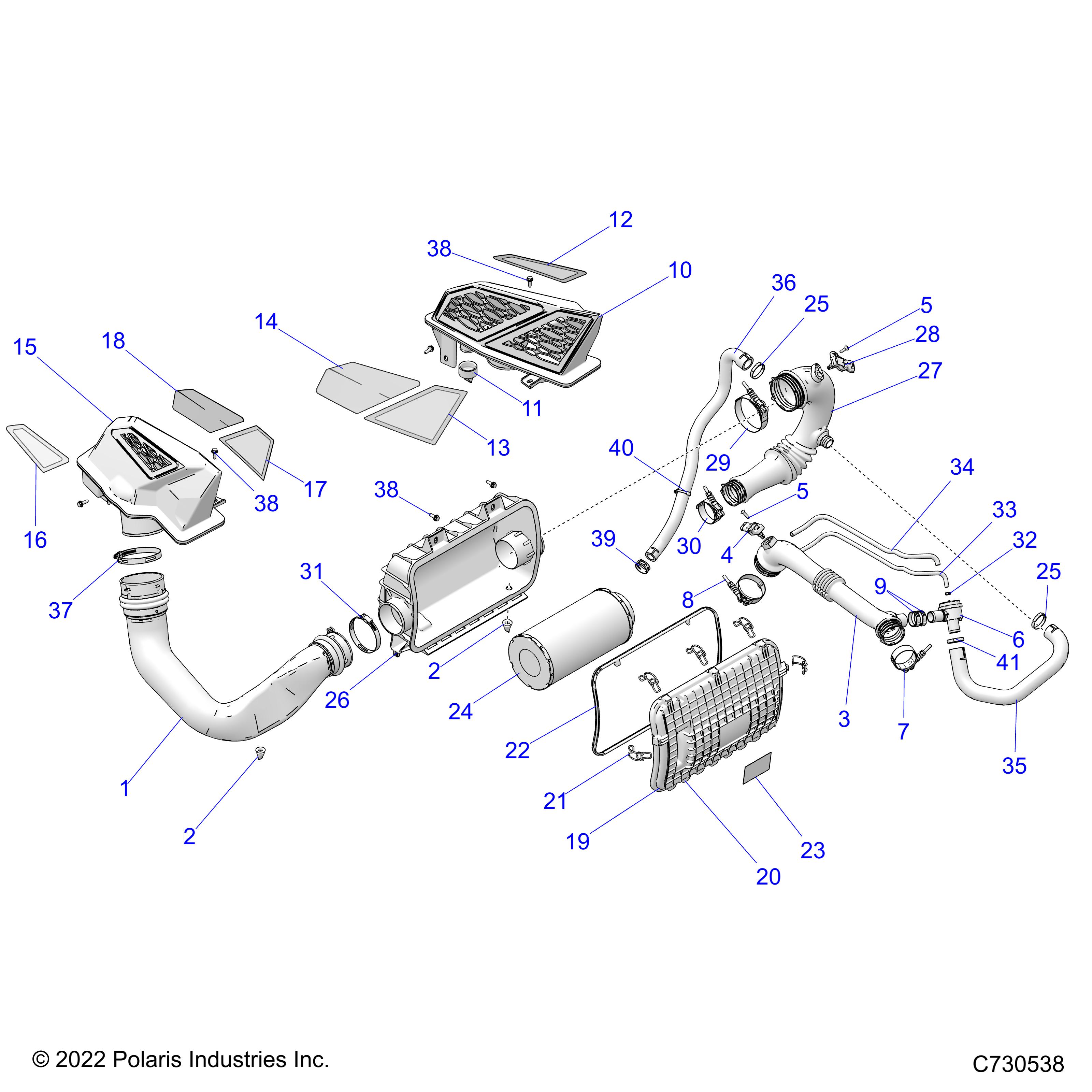 Part Number : 2637232 INTAKE BEZEL ASSEMBLY  LEFT